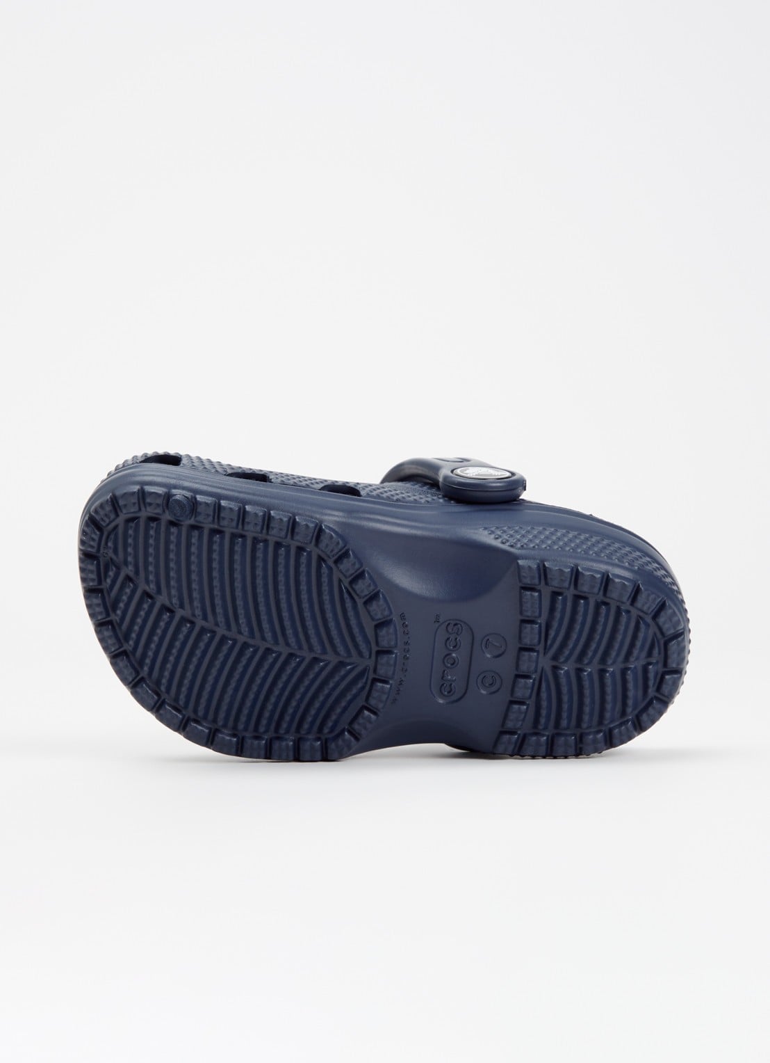 Crocs Classic Clog instapper met logo - detail donkerblauw