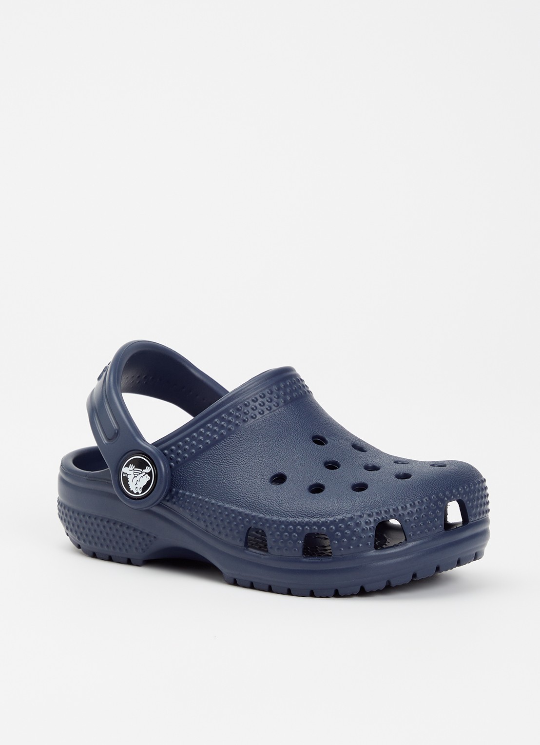 Crocs Classic Clog instapper met logo - voorkant 3 donkerblauw