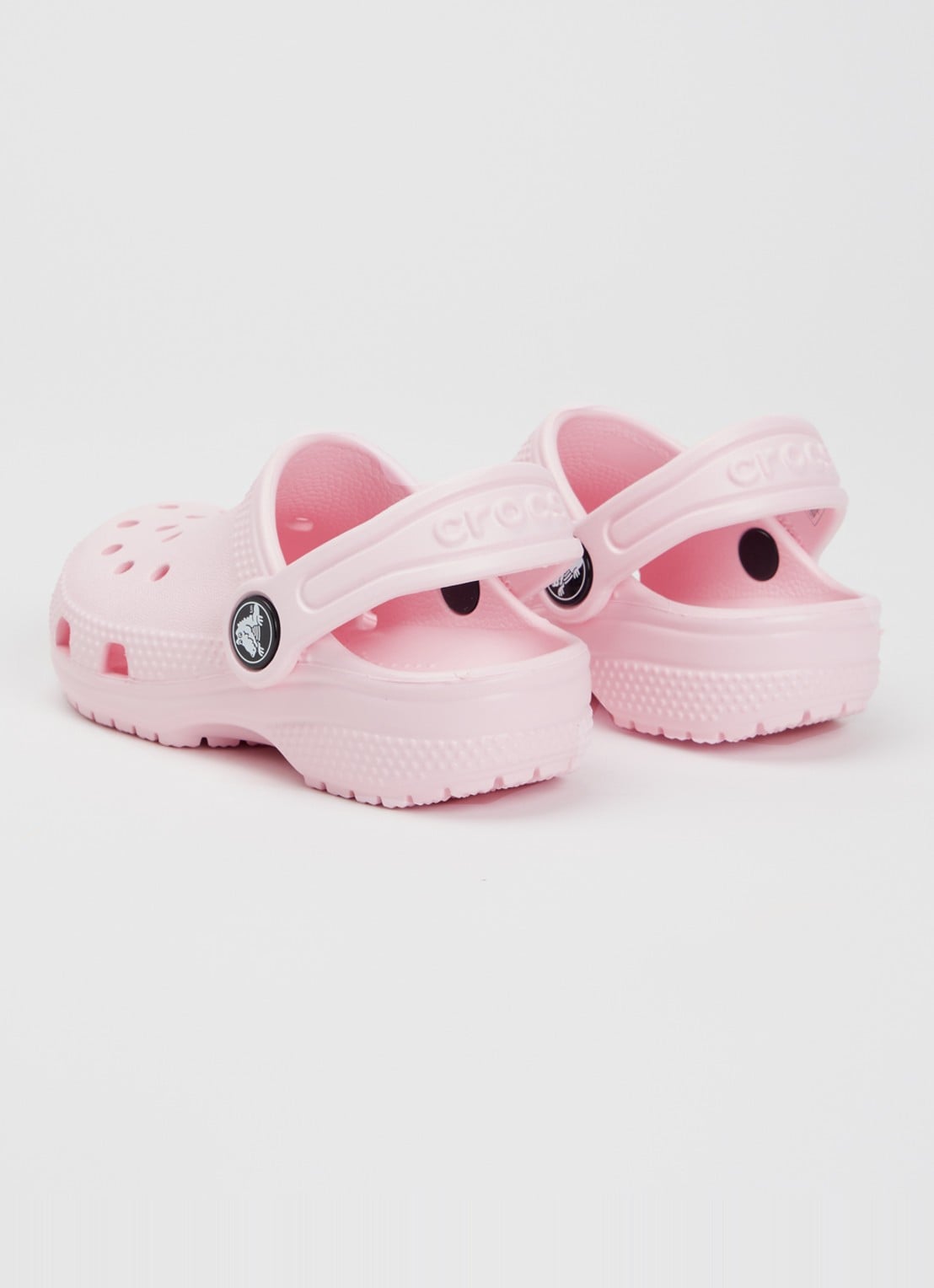 Crocs Classic Clog instapper met logo - achterkant lichtroze