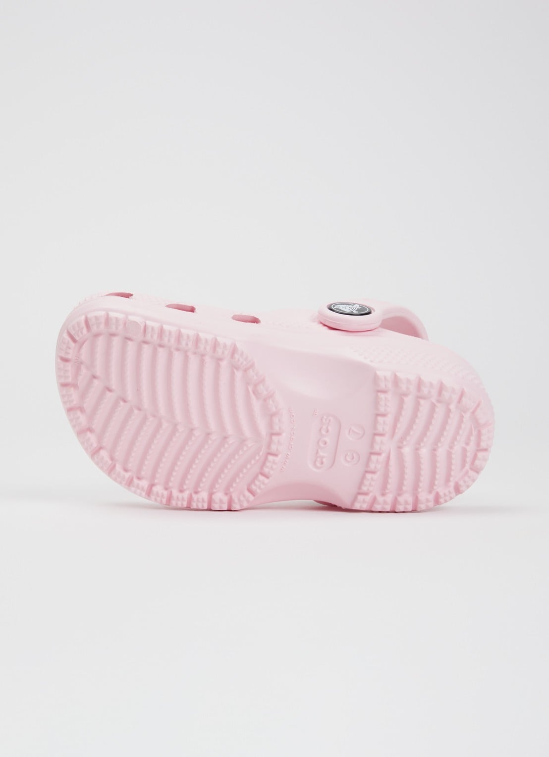 Crocs Classic Clog instapper met logo - detail 2 lichtroze