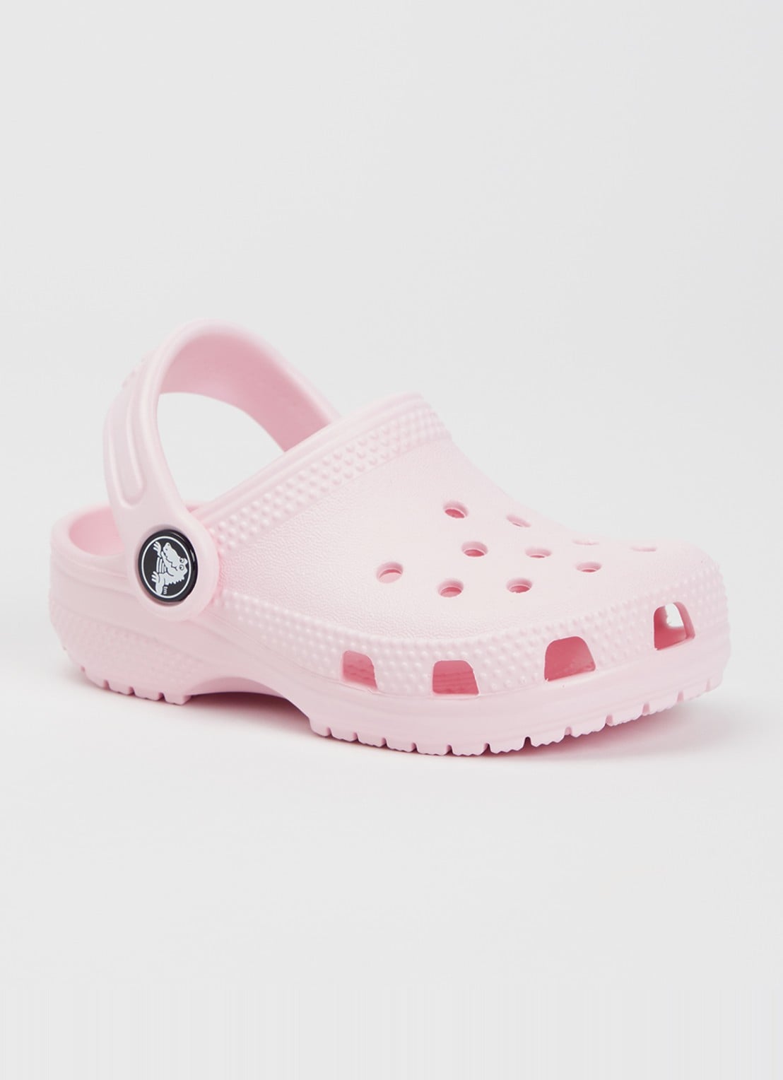 Crocs Classic Clog instapper met logo - voorkant 3 lichtroze