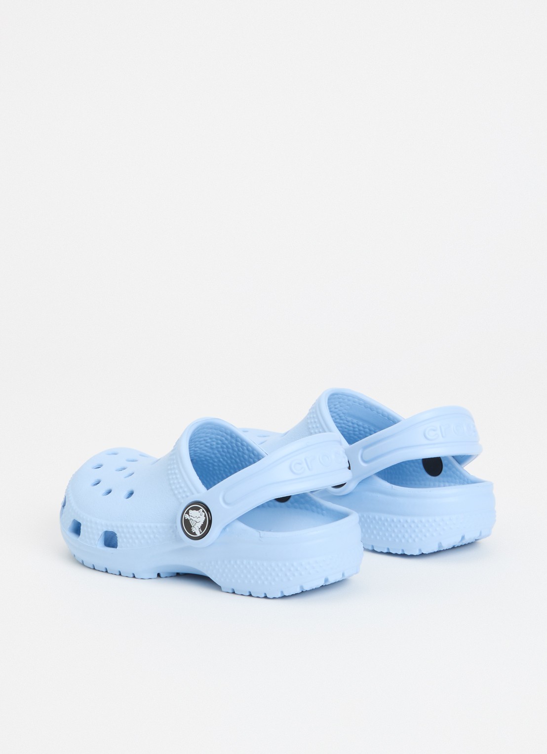 Crocs Classic Clog instapper met logo - achterkant 3 lichtblauw