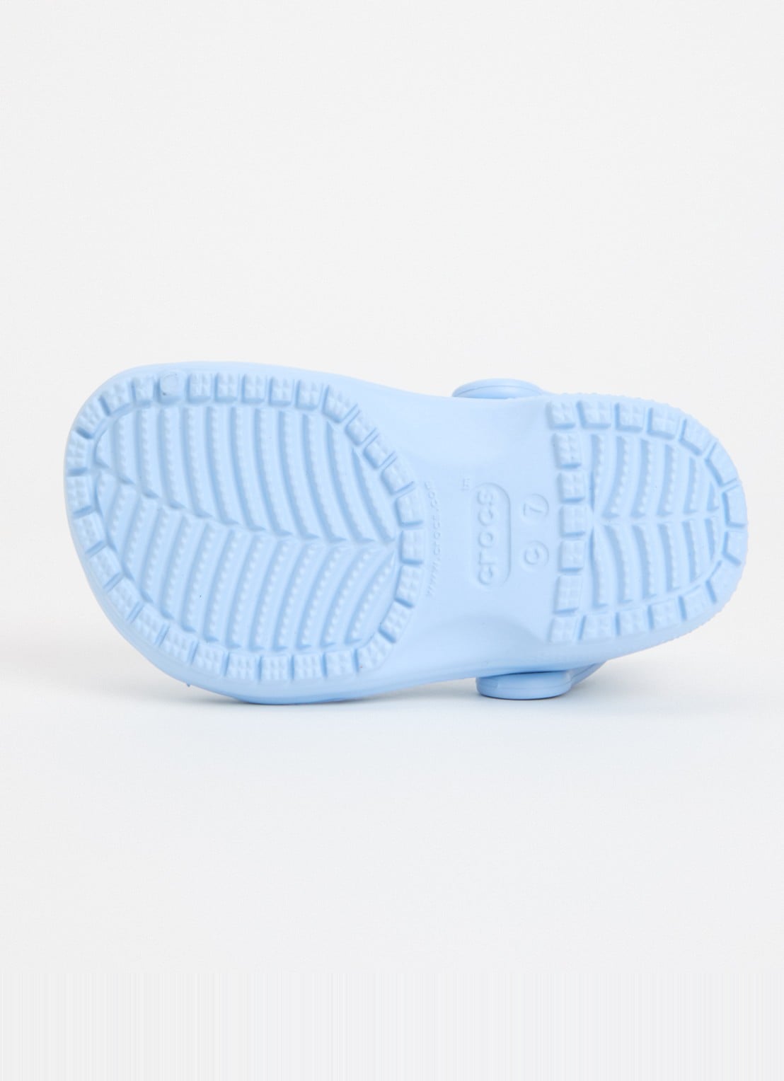 Crocs Classic Clog instapper met logo - detail 4 lichtblauw