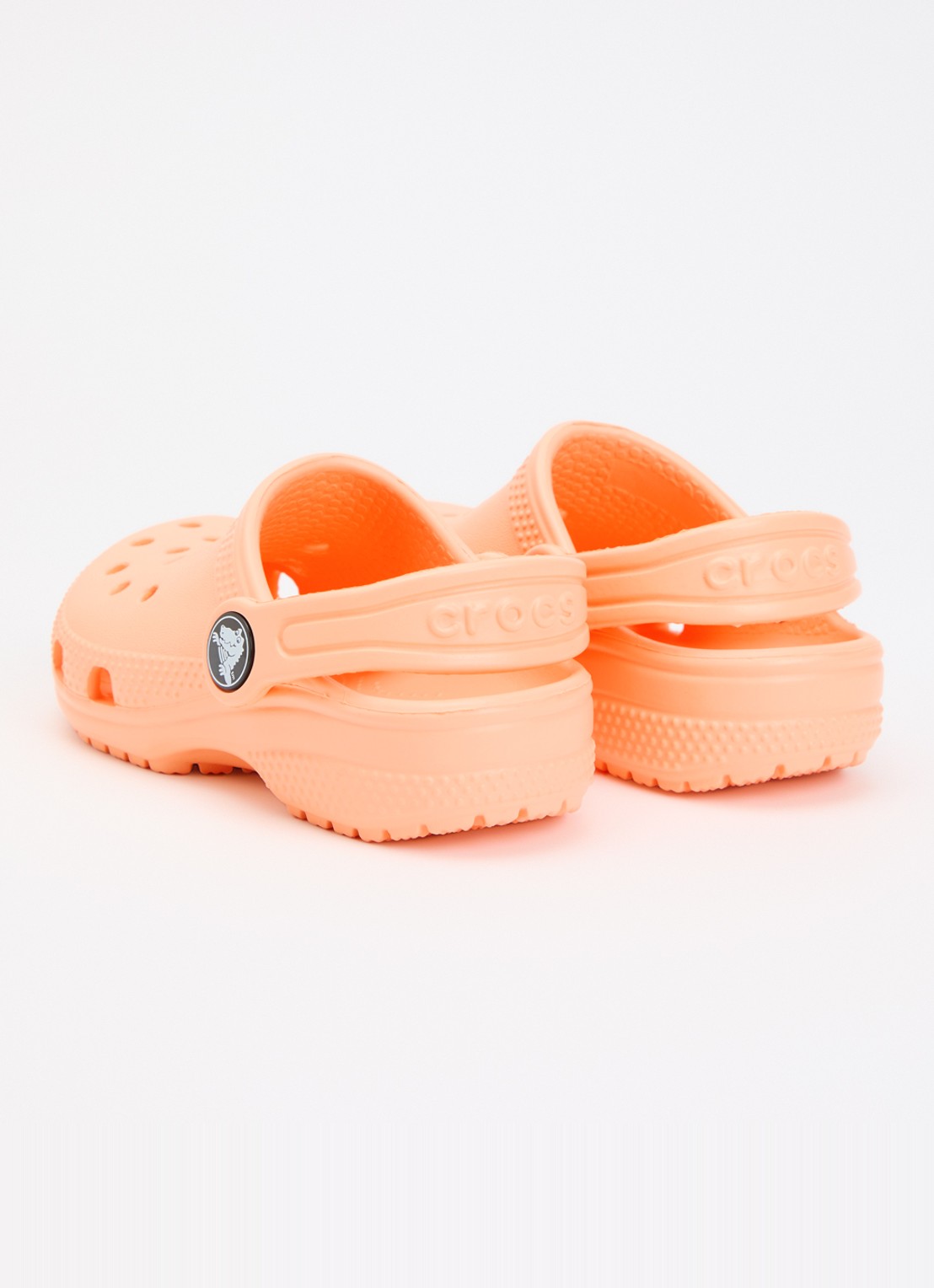 Crocs Classic Clog instapper met logo - achterkant oranje