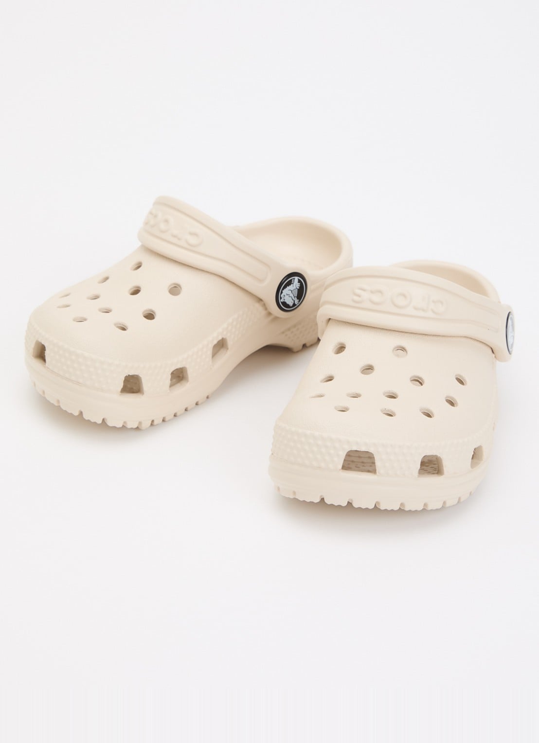 Crocs Classic Clog instapper met logo  - voorkant 3 taupe