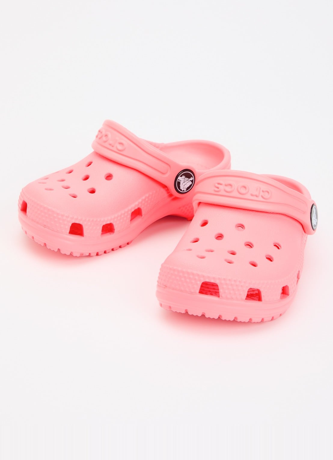 Crocs Classic Clog instapper met logo - voorkant 2 roze
