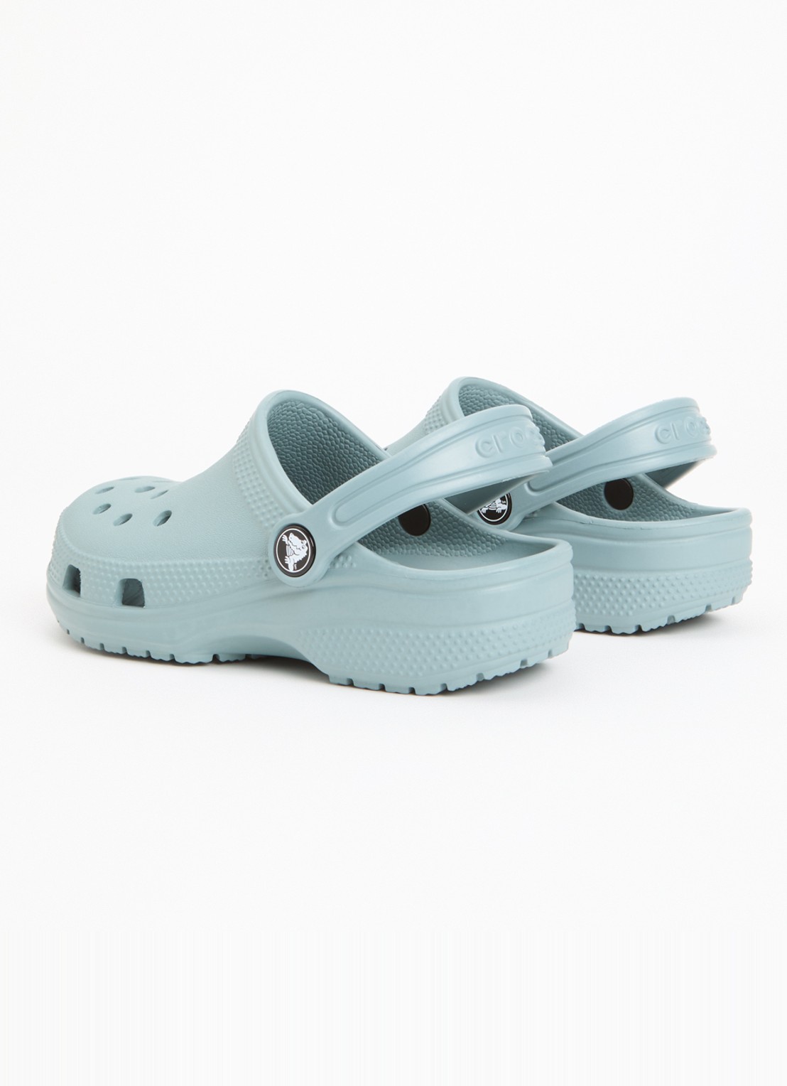 Crocs Classic Clog instapper met logo - achterkant 2 zeegroen