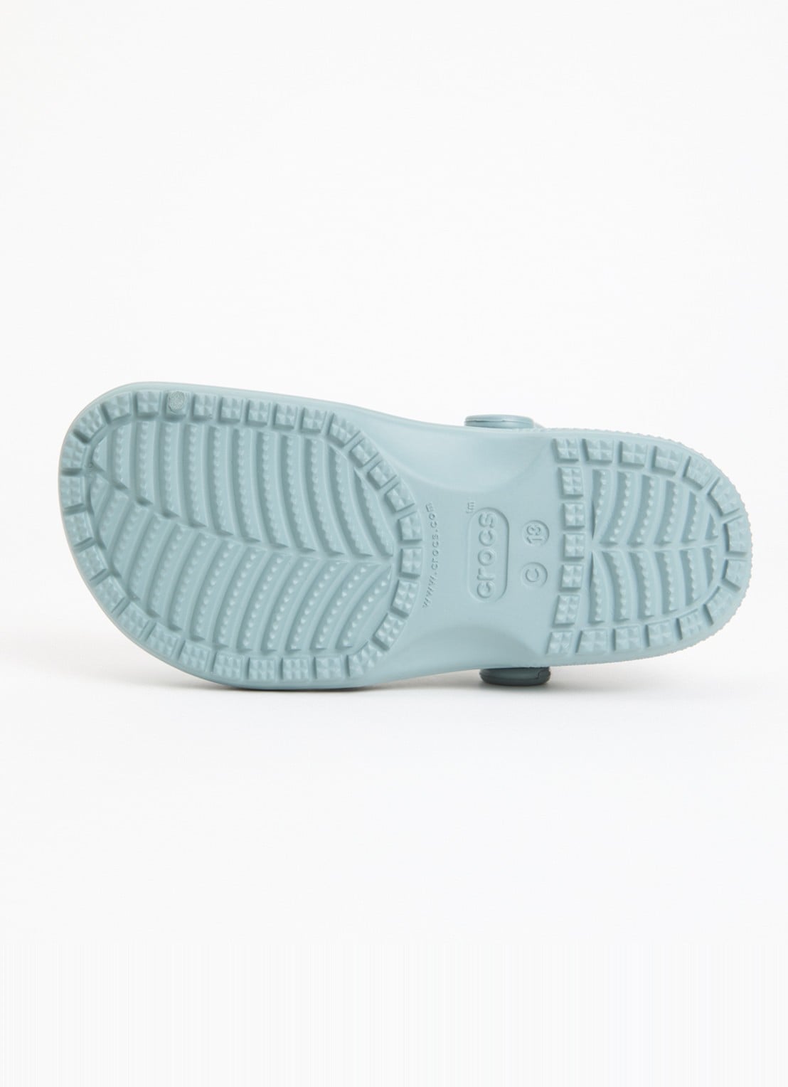 Crocs Classic Clog instapper met logo - detail zeegroen