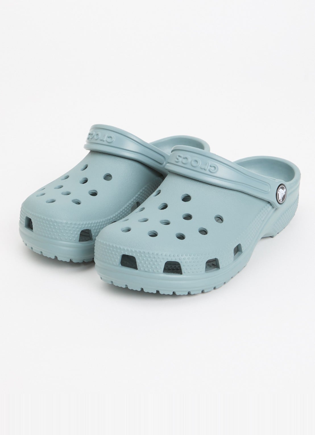 Crocs Classic Clog instapper met logo - voorkant 4 zeegroen