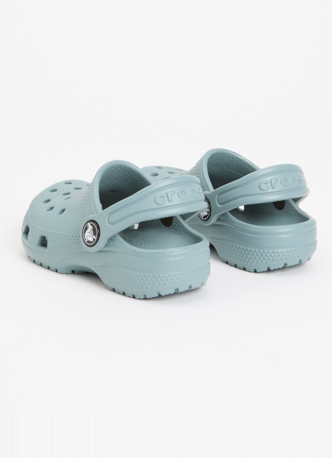 Crocs Classic Clog instapper met logo - achterkant 2 zeegroen