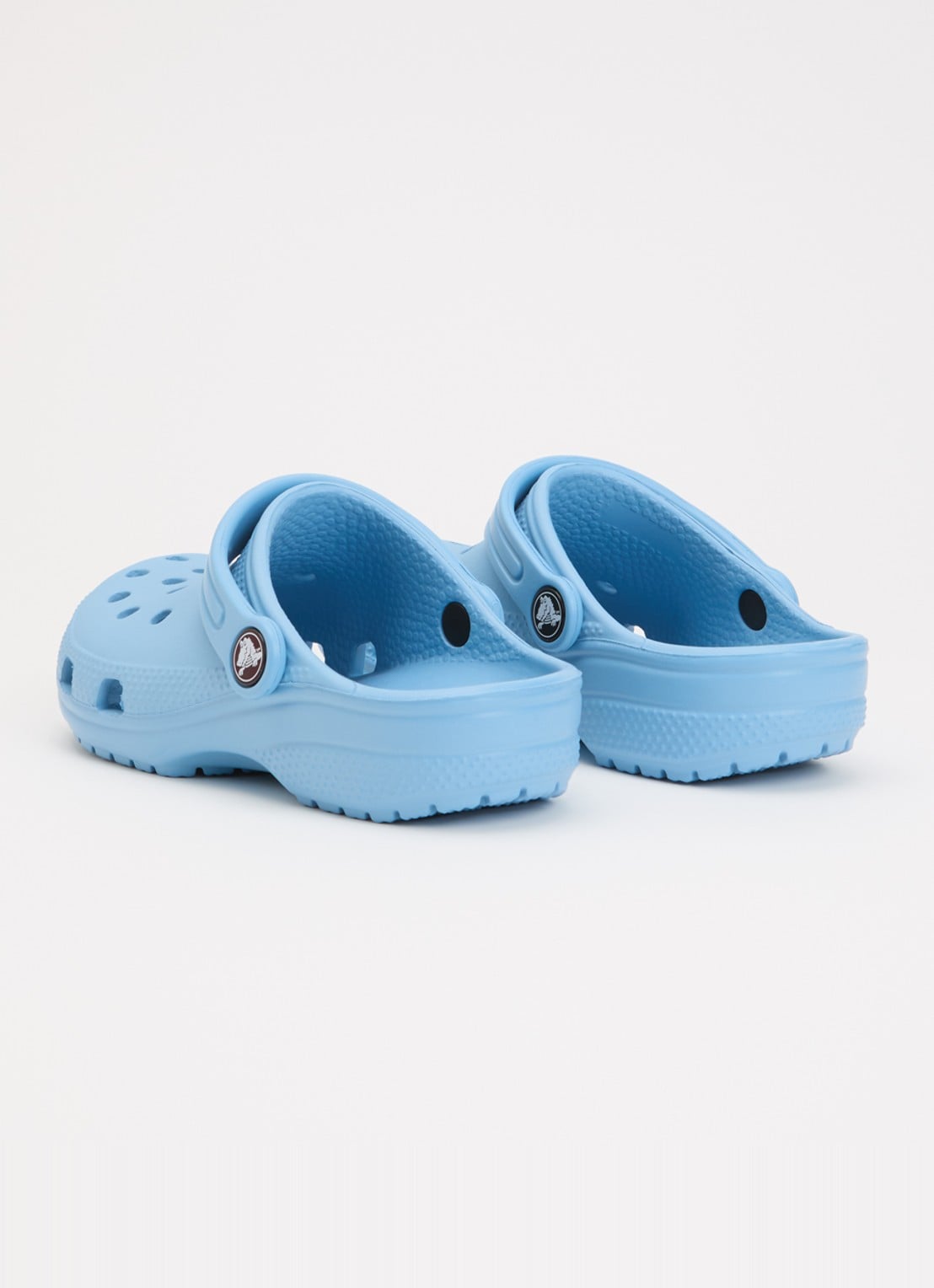 Crocs Classic clog instapper met logo  - achterkant lichtblauw