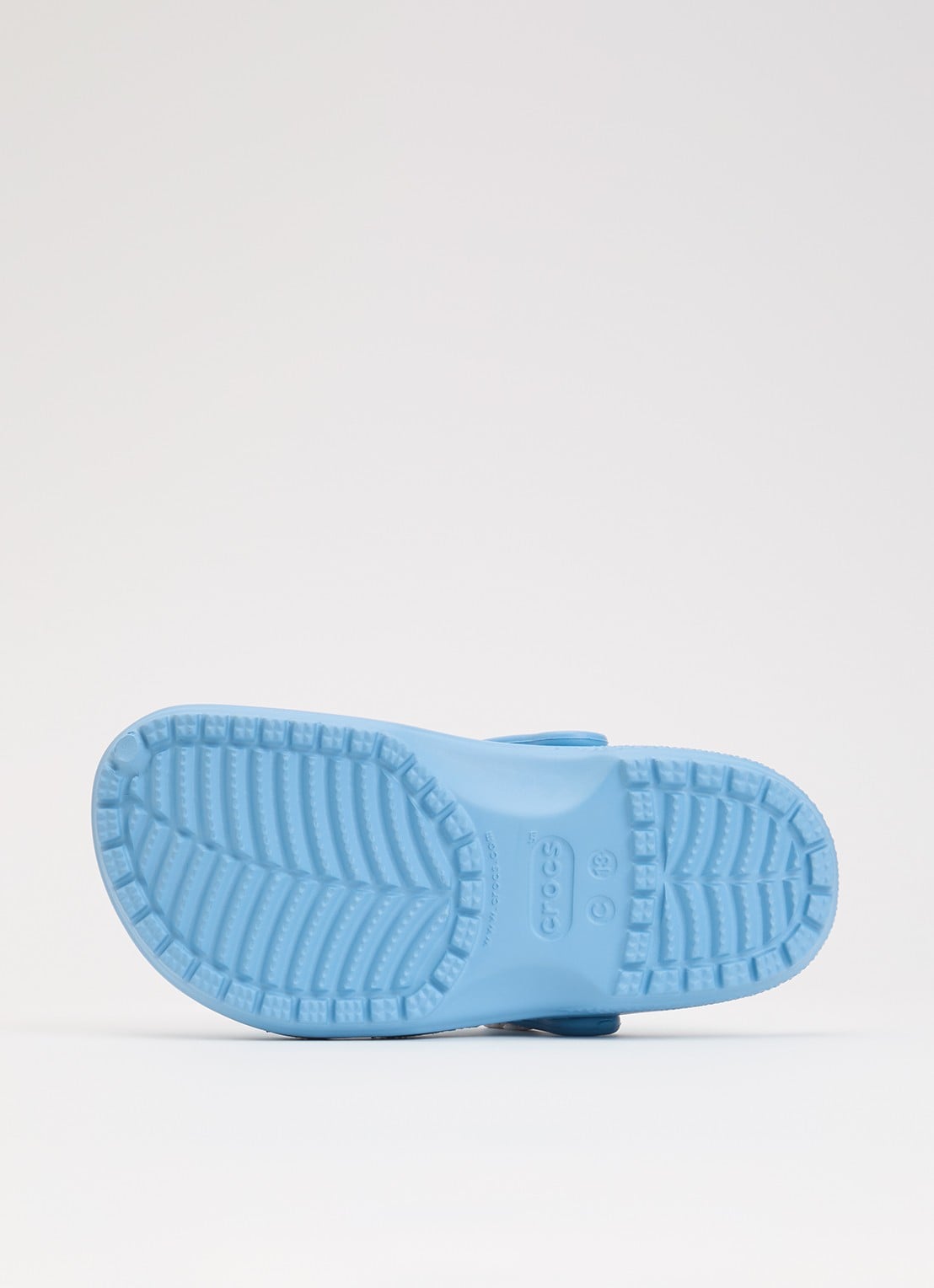Crocs Classic clog instapper met logo  - detail 3 lichtblauw