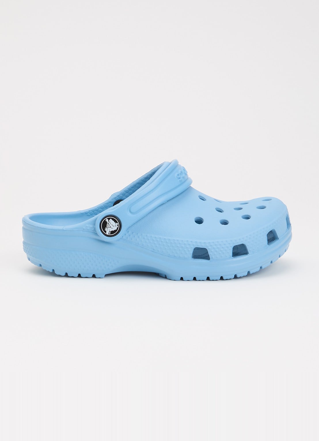 Crocs Classic clog instapper met logo  - voorkant 4 lichtblauw