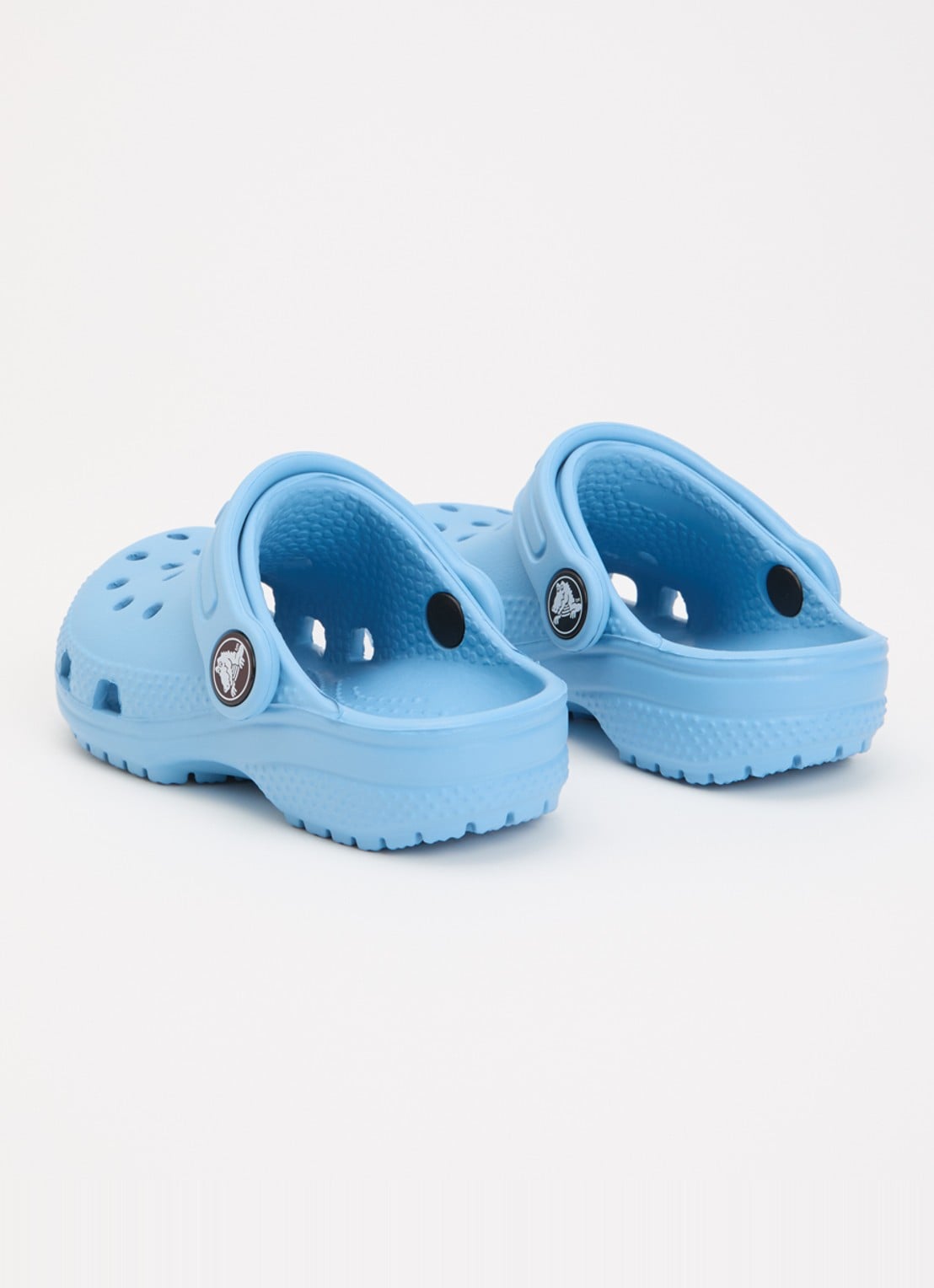 Crocs Classic clog instapper met logo  - achterkant 4 lichtblauw