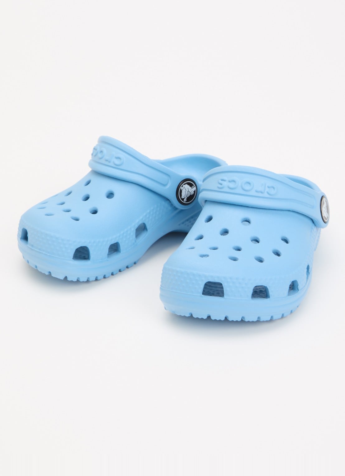 Crocs Classic clog instapper met logo  - detail lichtblauw