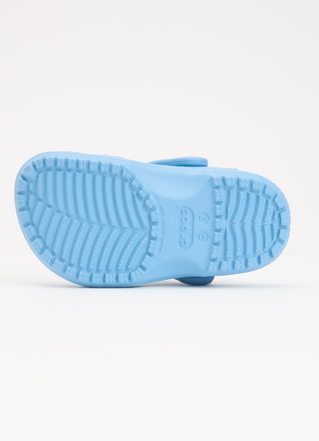 Crocs Classic clog instapper met logo  - detail 2 lichtblauw