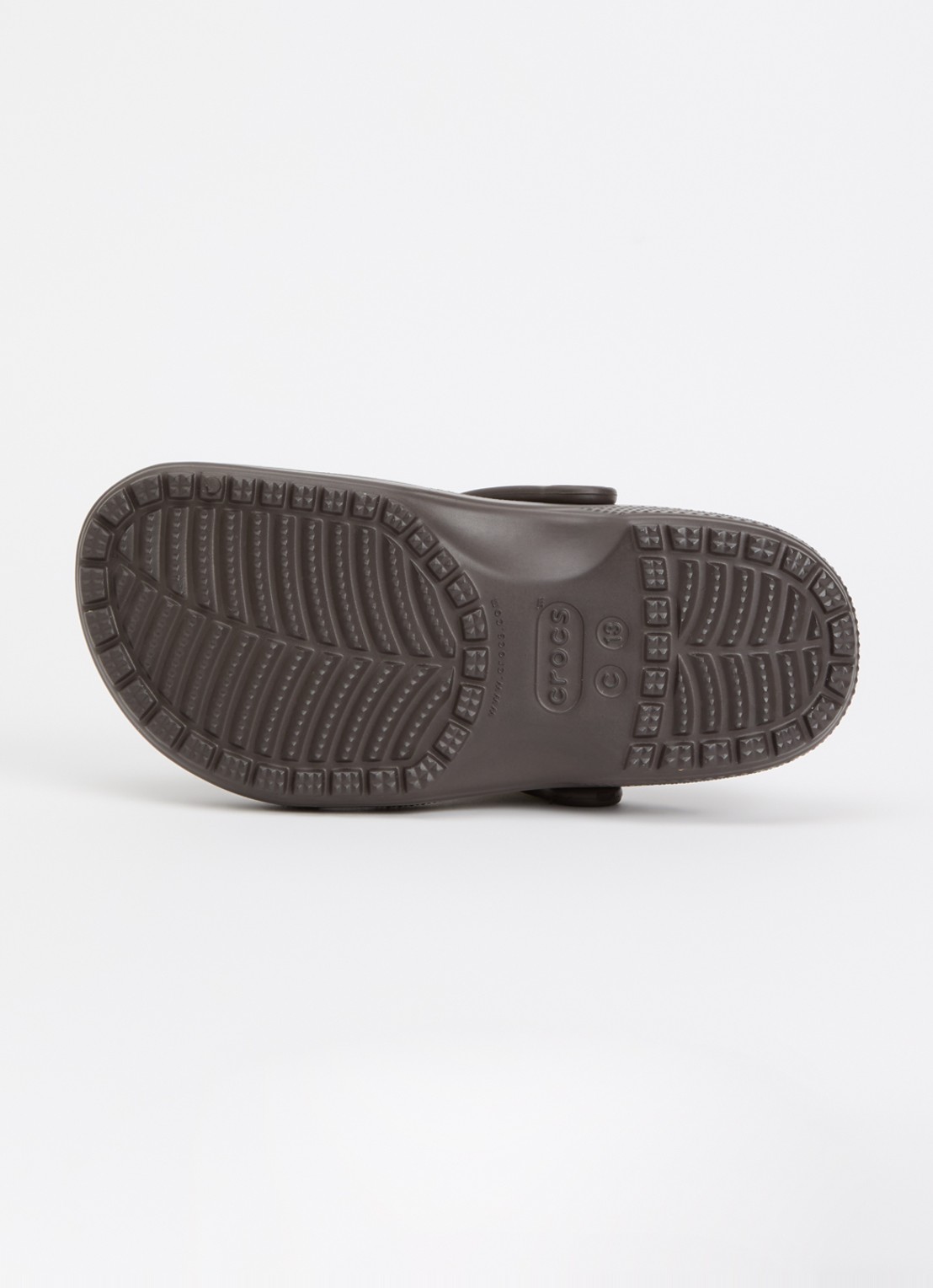 Crocs Classic Clog instapper met logo  - detail 4 donkerbruin