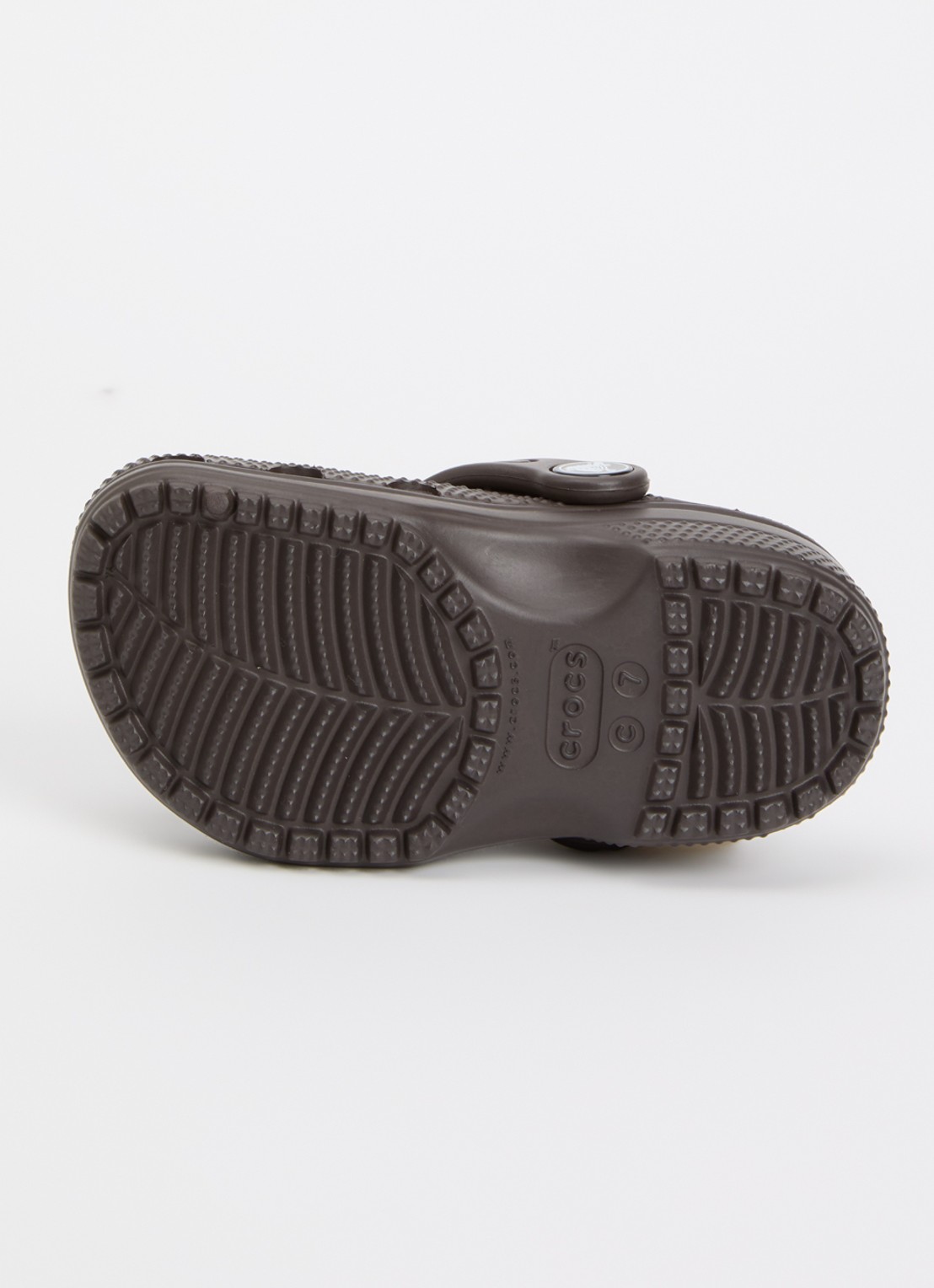 Crocs Classic Clog instapper met logo  - detail 2 donkerbruin