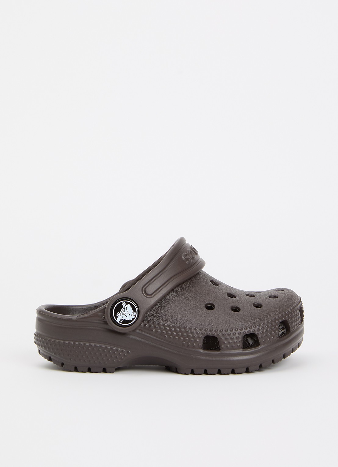 Crocs Classic Clog instapper met logo  - voorkant 7 donkerbruin