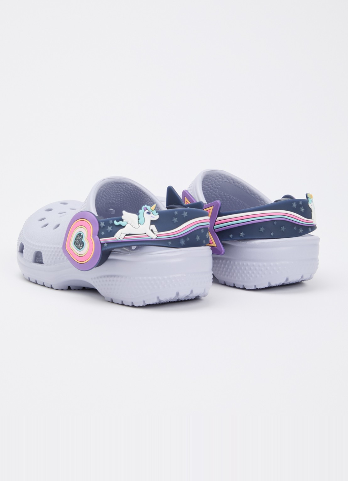 Crocs Classic Imagination Lights instapper  - achterkant 2 lavendel