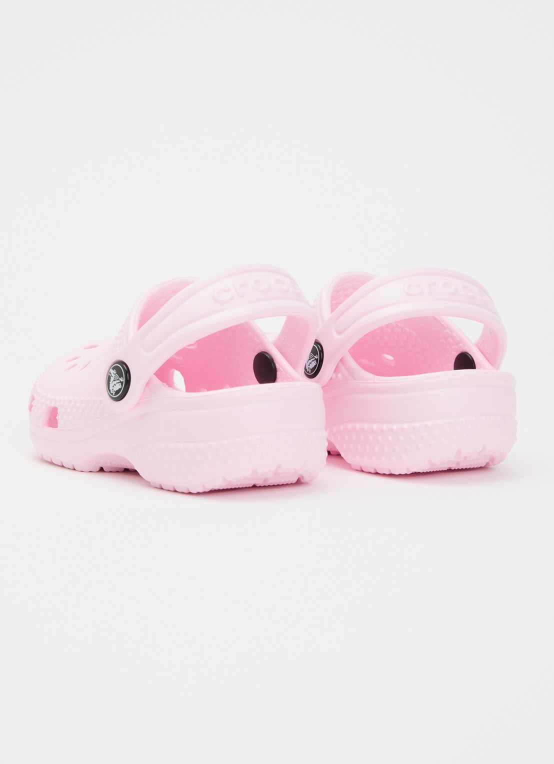 Crocs Classic Littles instapper met logo - achterkant 2 lichtroze