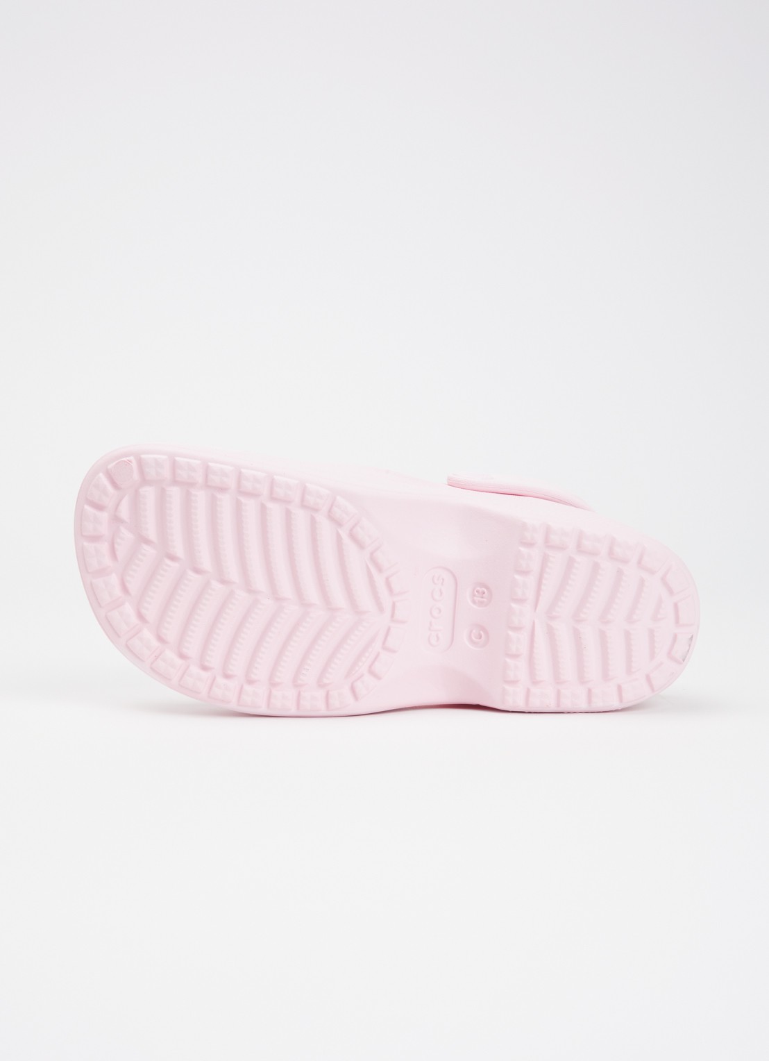 Crocs Classic Mary Jane instapper met logo - detail 2 lichtroze