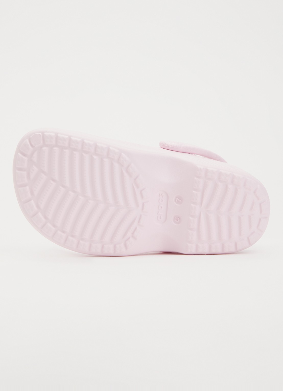 Crocs Classic Mary Jane instapper met logo - detail 2 lichtroze