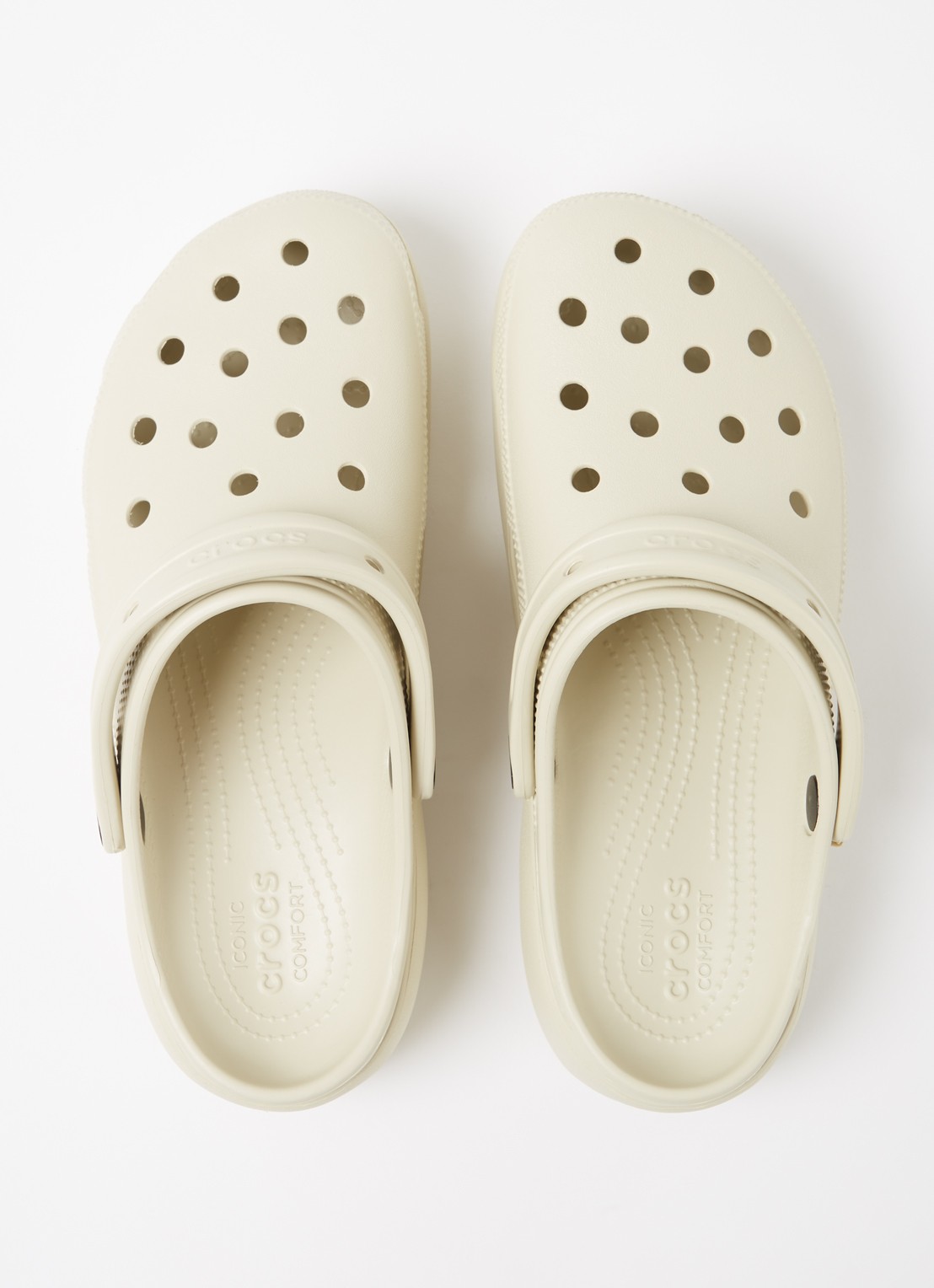 Crocs Classic Platform instapper - detail 3 ivoor