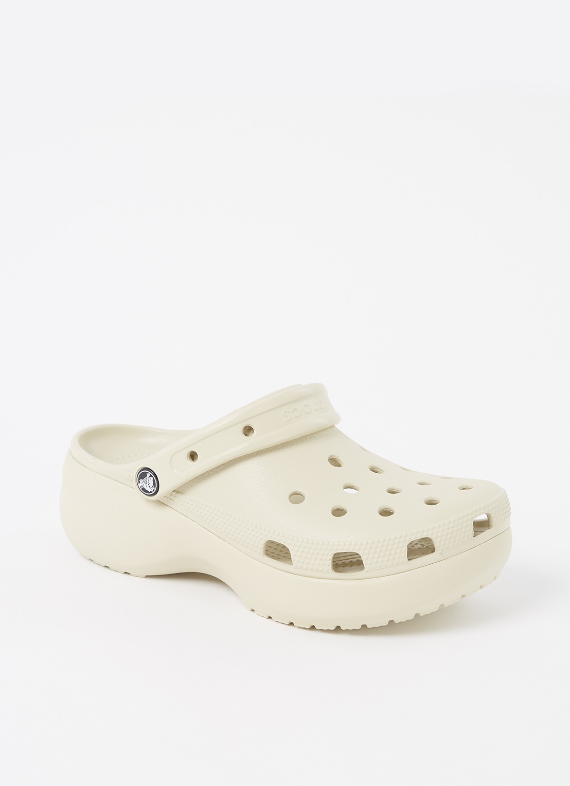 Crocs Classic Platform instapper - voorkant 5 ivoor