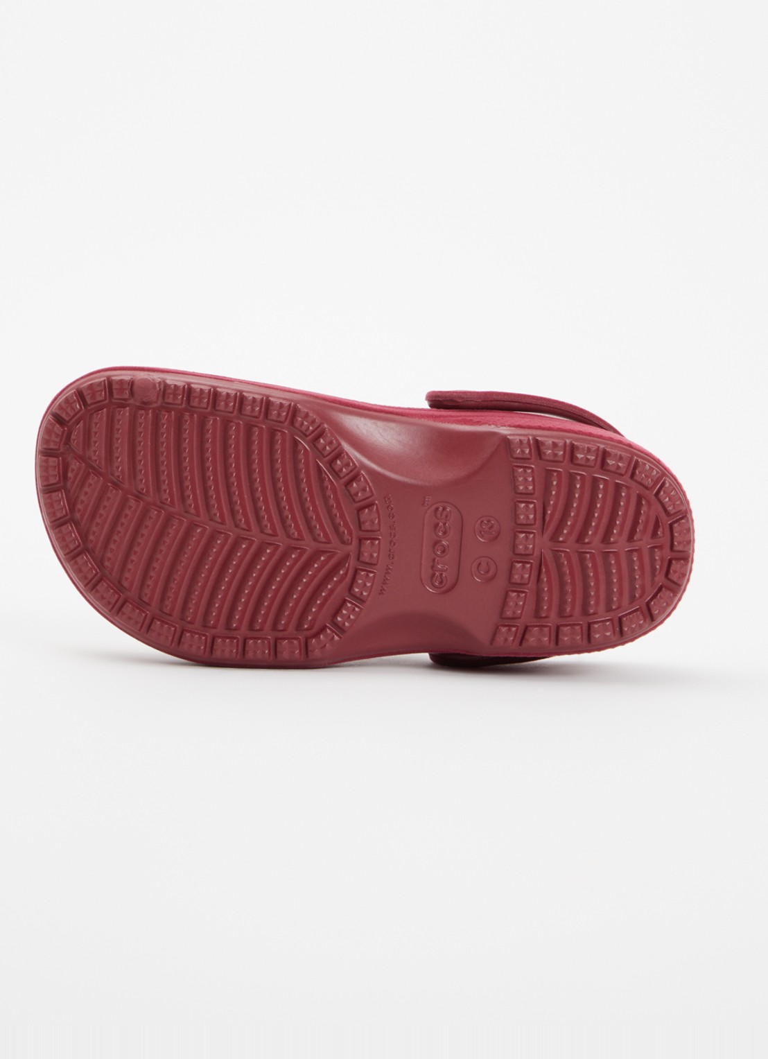 Crocs Classic Velvet Clog instapper van rubber - detail 3 bordeauxrood