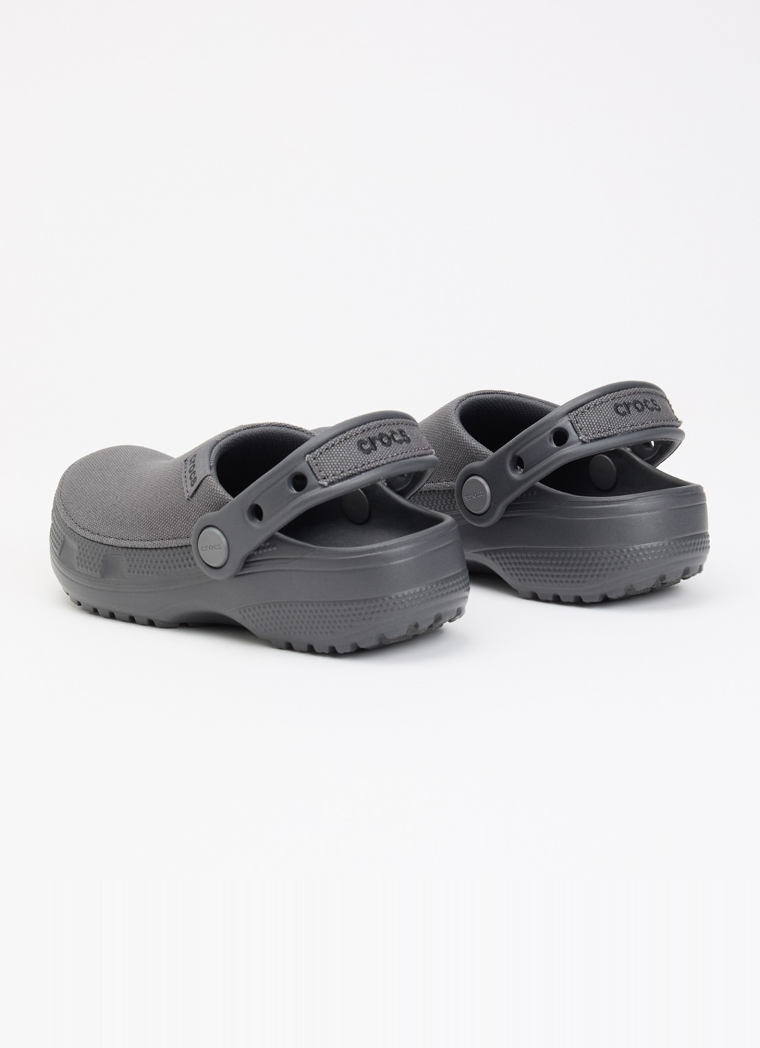 Crocs Crafted Clog instapper met gebreid bovenwerk - achterkant beige
