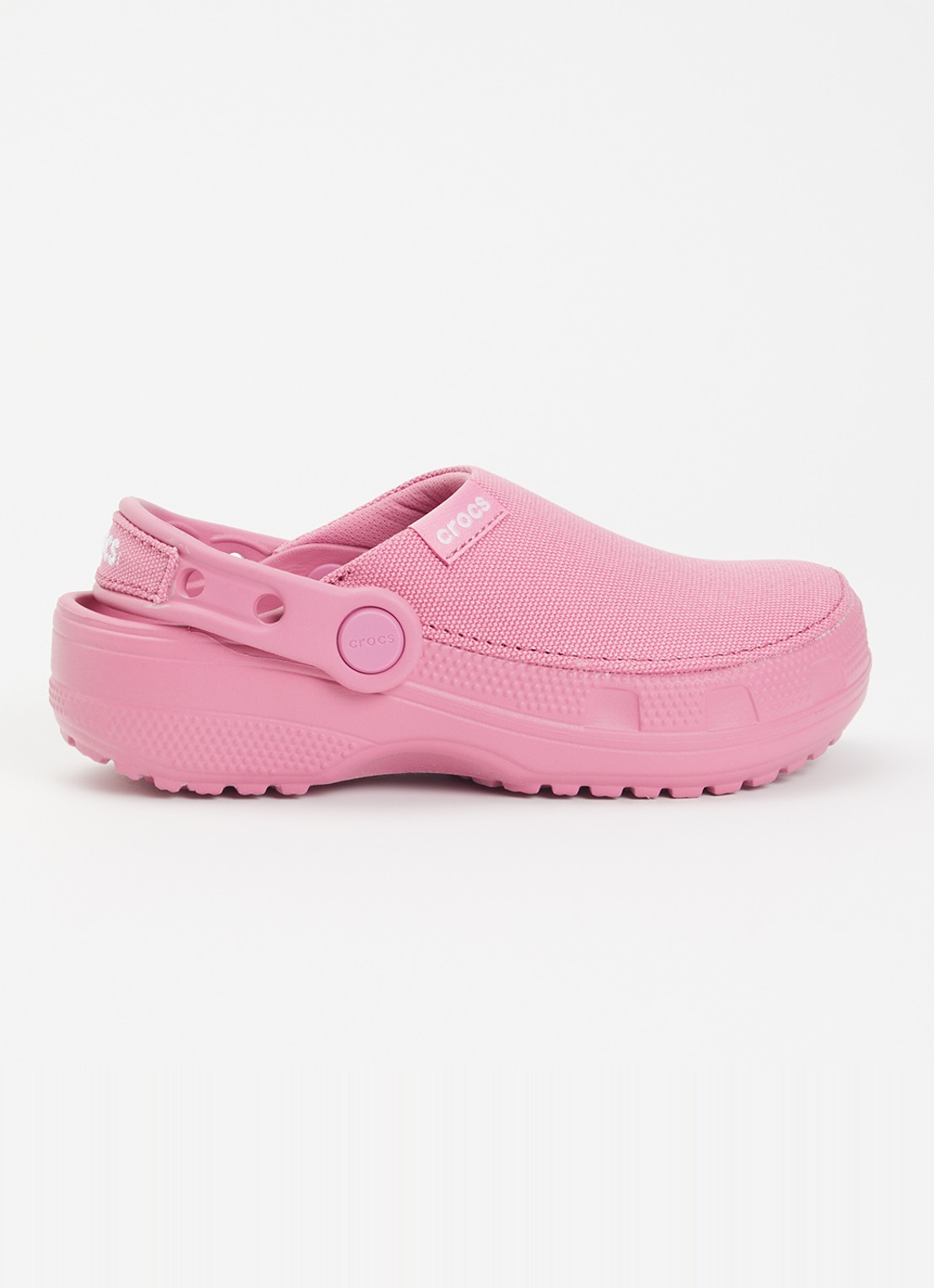 Crocs Crafted Clog instapper met gebreid bovenwerk - voorkant 2 roze
