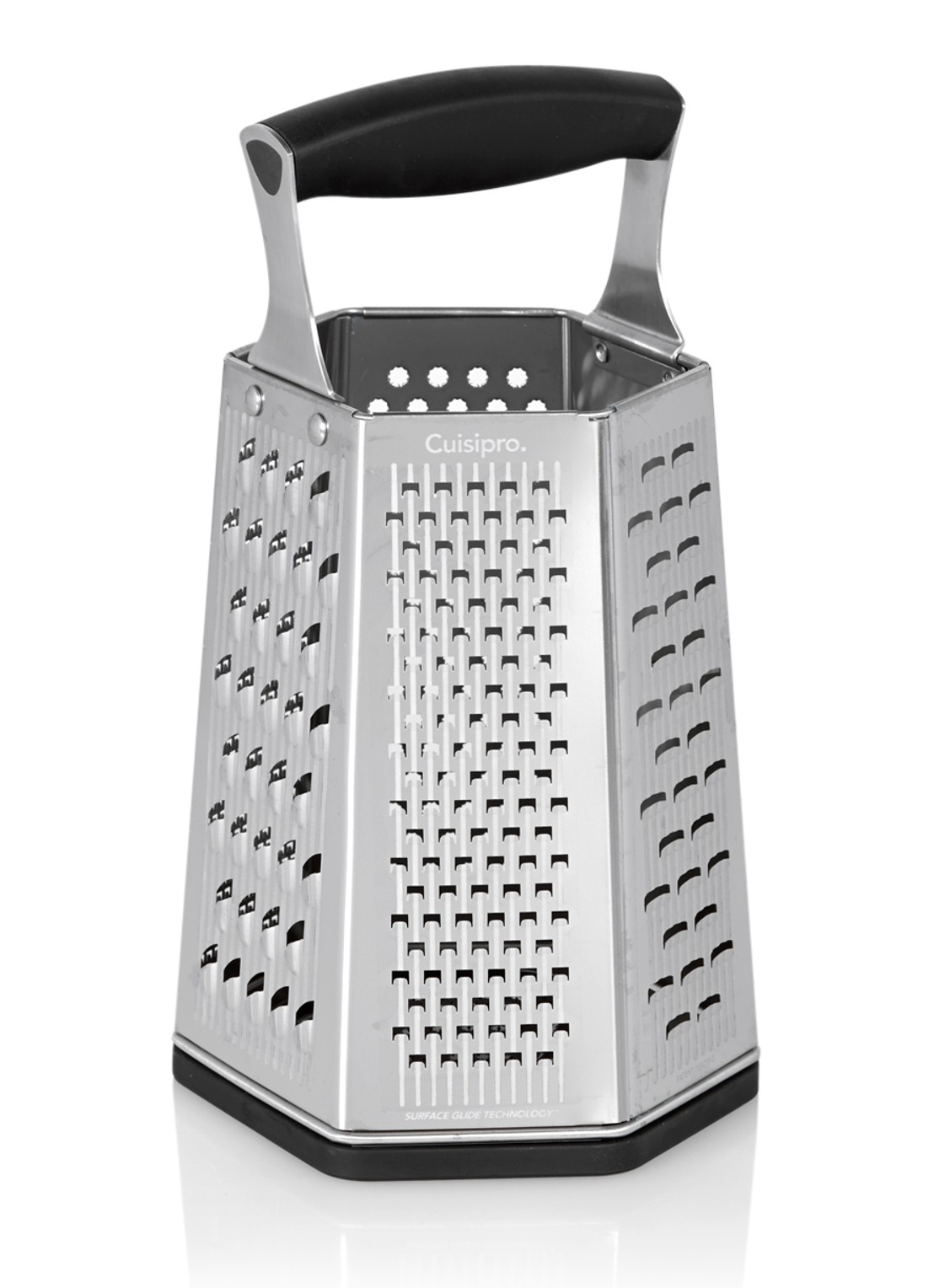Cuisipro Torenrasp met 6 zijden 24 cm - voorkant zilver