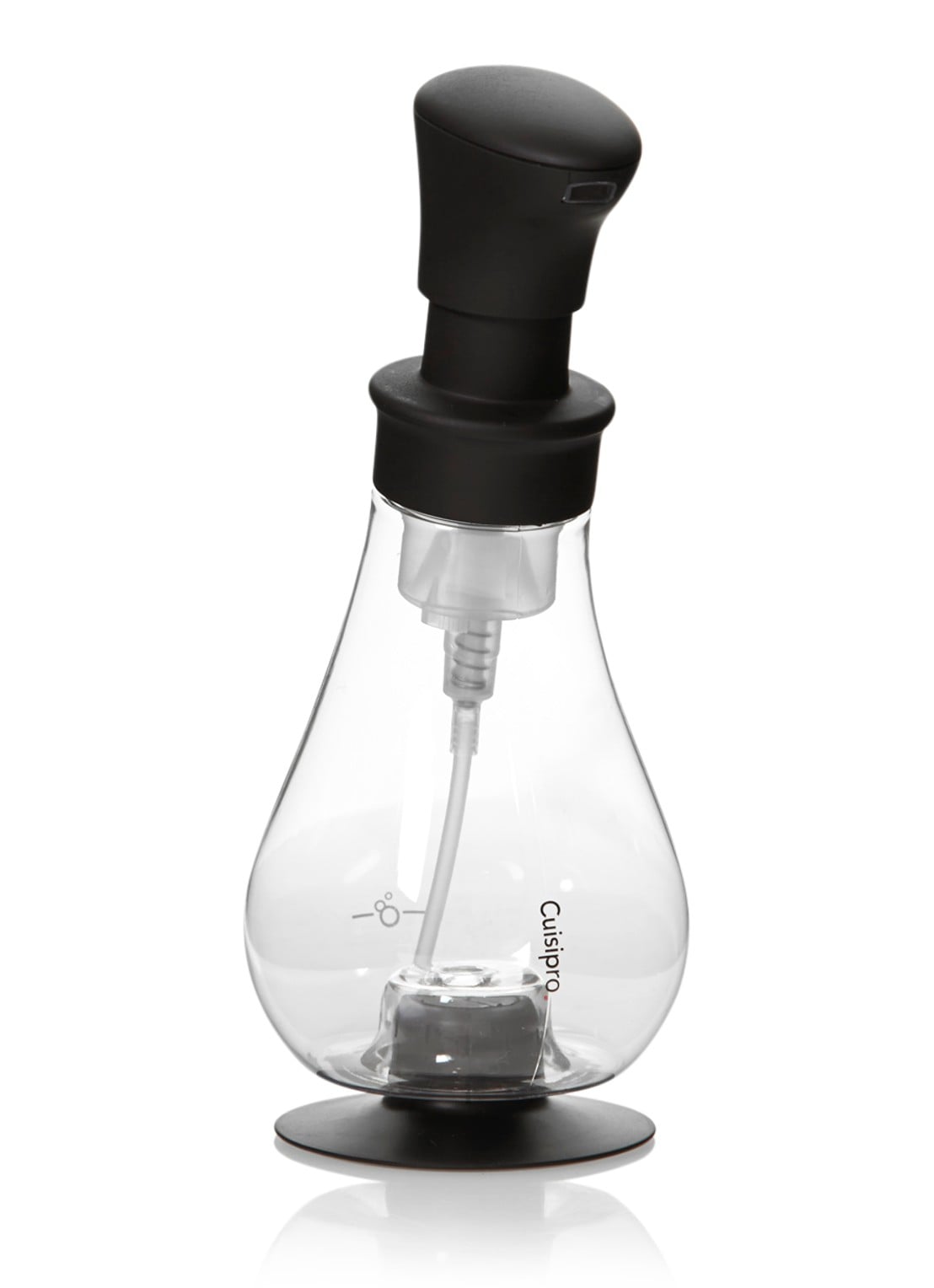 Cuisipro Zeepdispenser met schuimpomp 390 ml - voorkant zwart