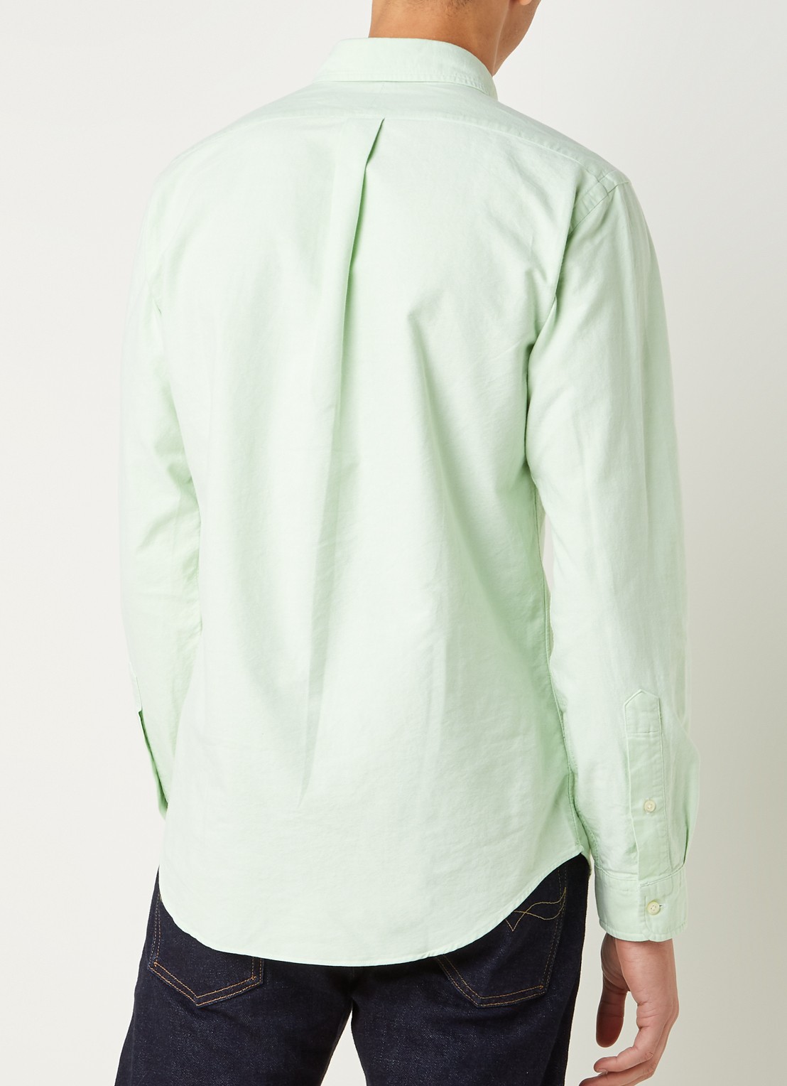 Custom fit button down-overhemd - achterkant green