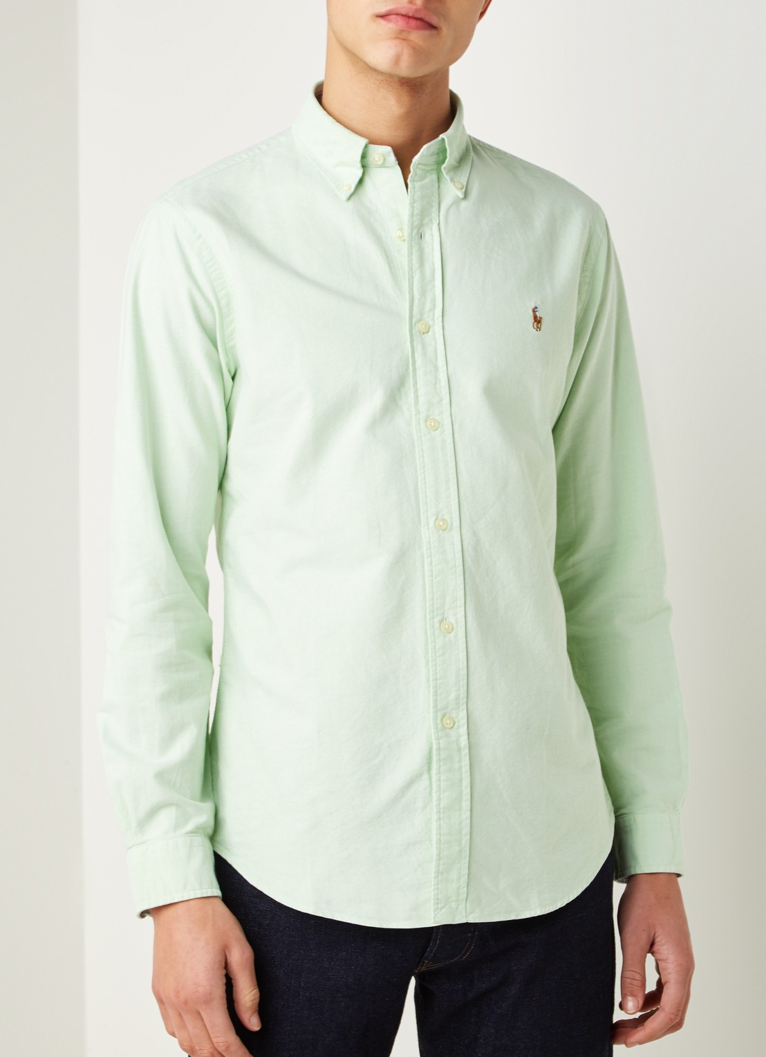 Custom fit button down-overhemd - detail 4 green
