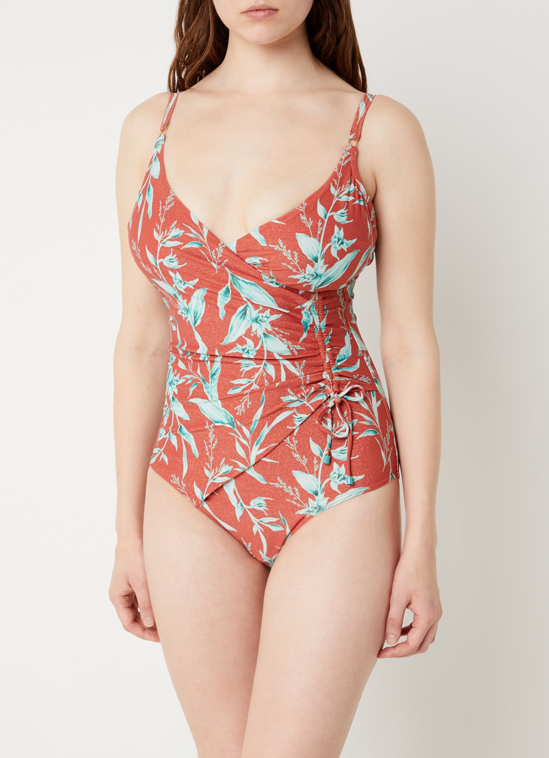 Cyell Badpak met uitneembare vulling en lurex - detail 4 roestbruin