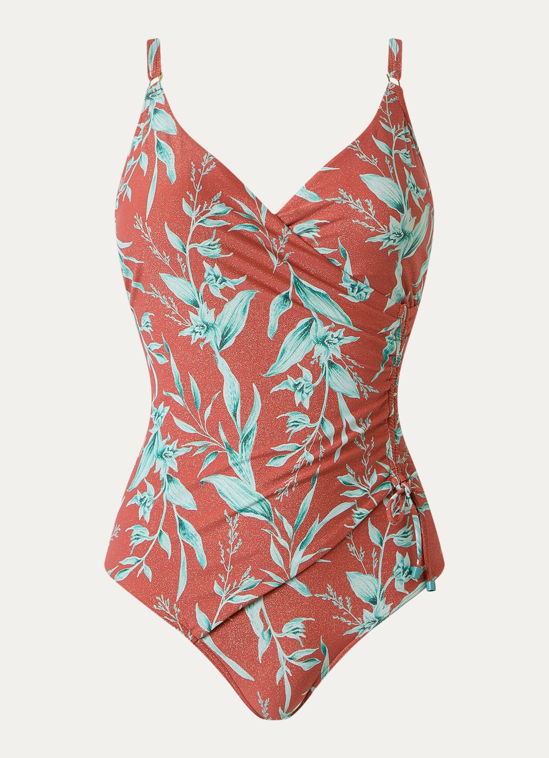 Cyell Badpak met uitneembare vulling en lurex - voorkant 2 roestbruin