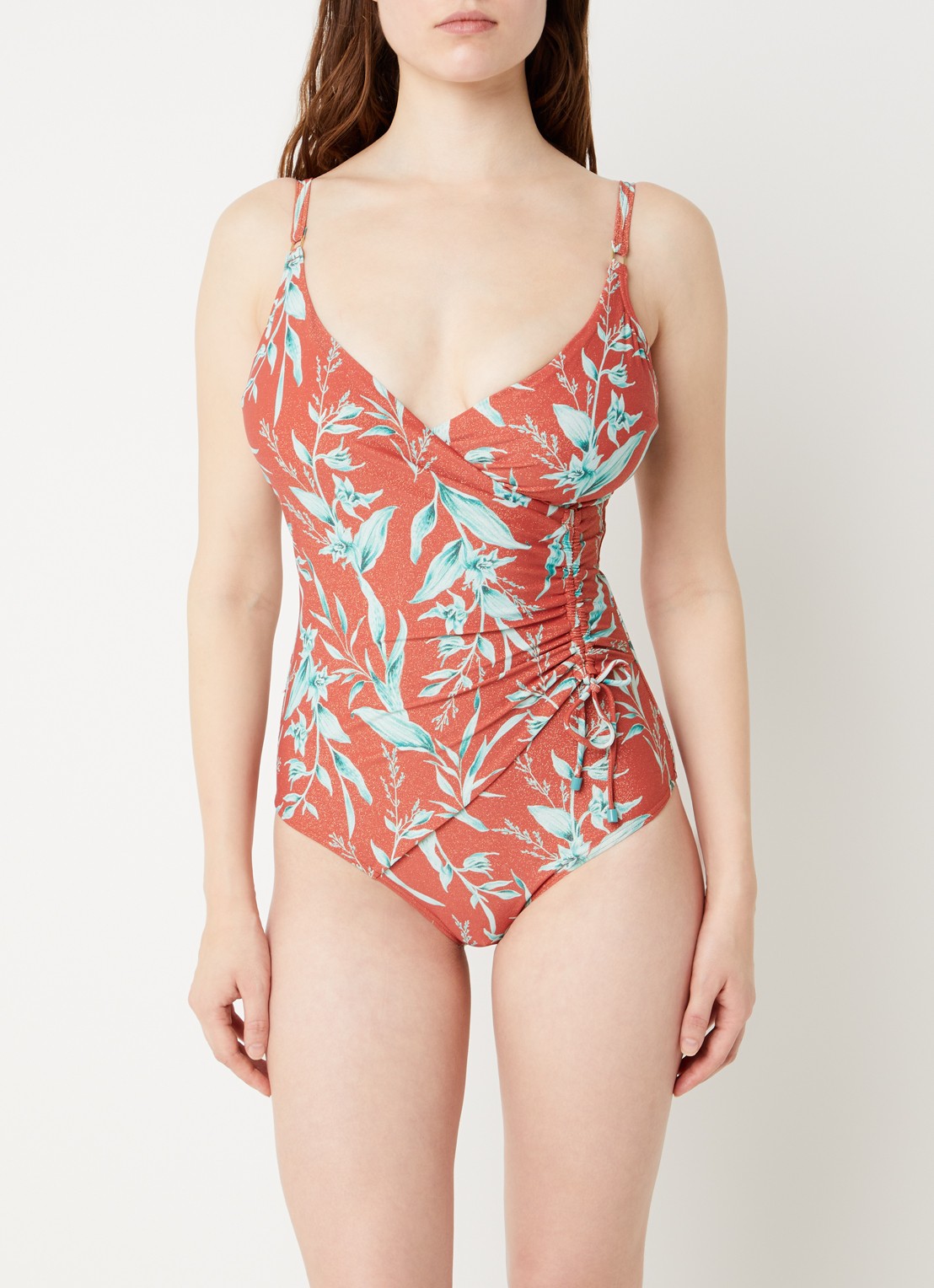 Cyell Badpak met uitneembare vulling en lurex - voorkant 3 roestbruin