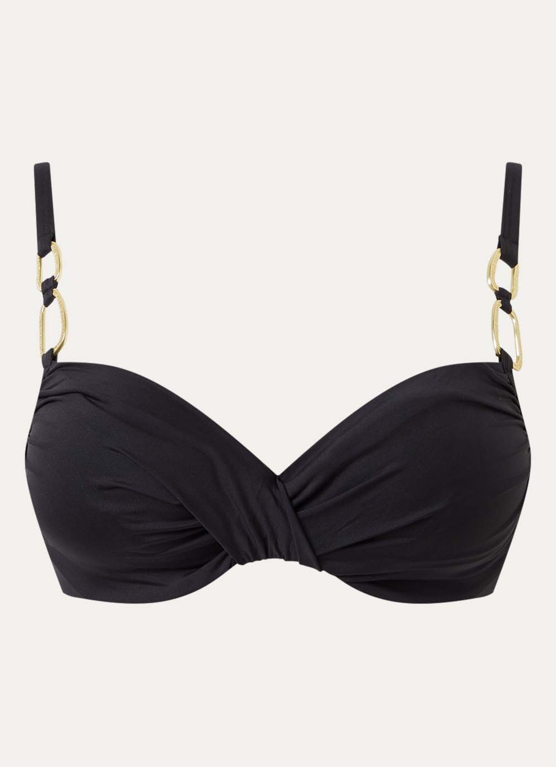 Cyell Balconette bikinitop met beugel - voorkant zwart
