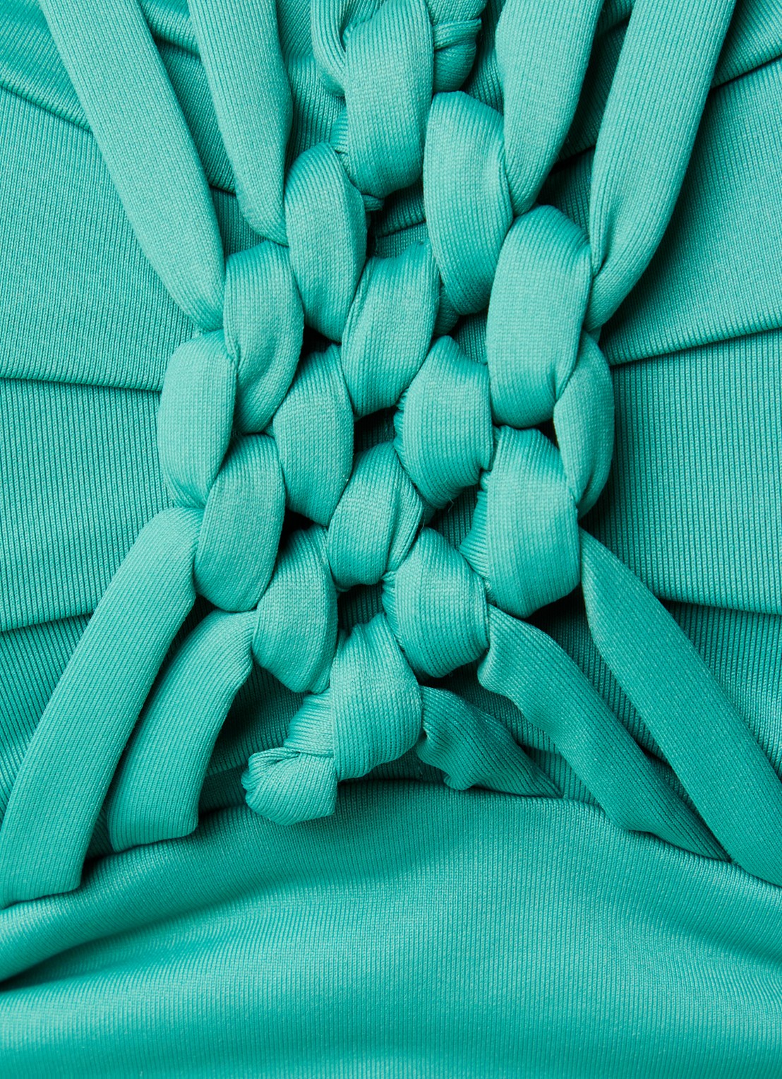 Cyell Bandeau badpak met knoopdetail - detail 5 groen