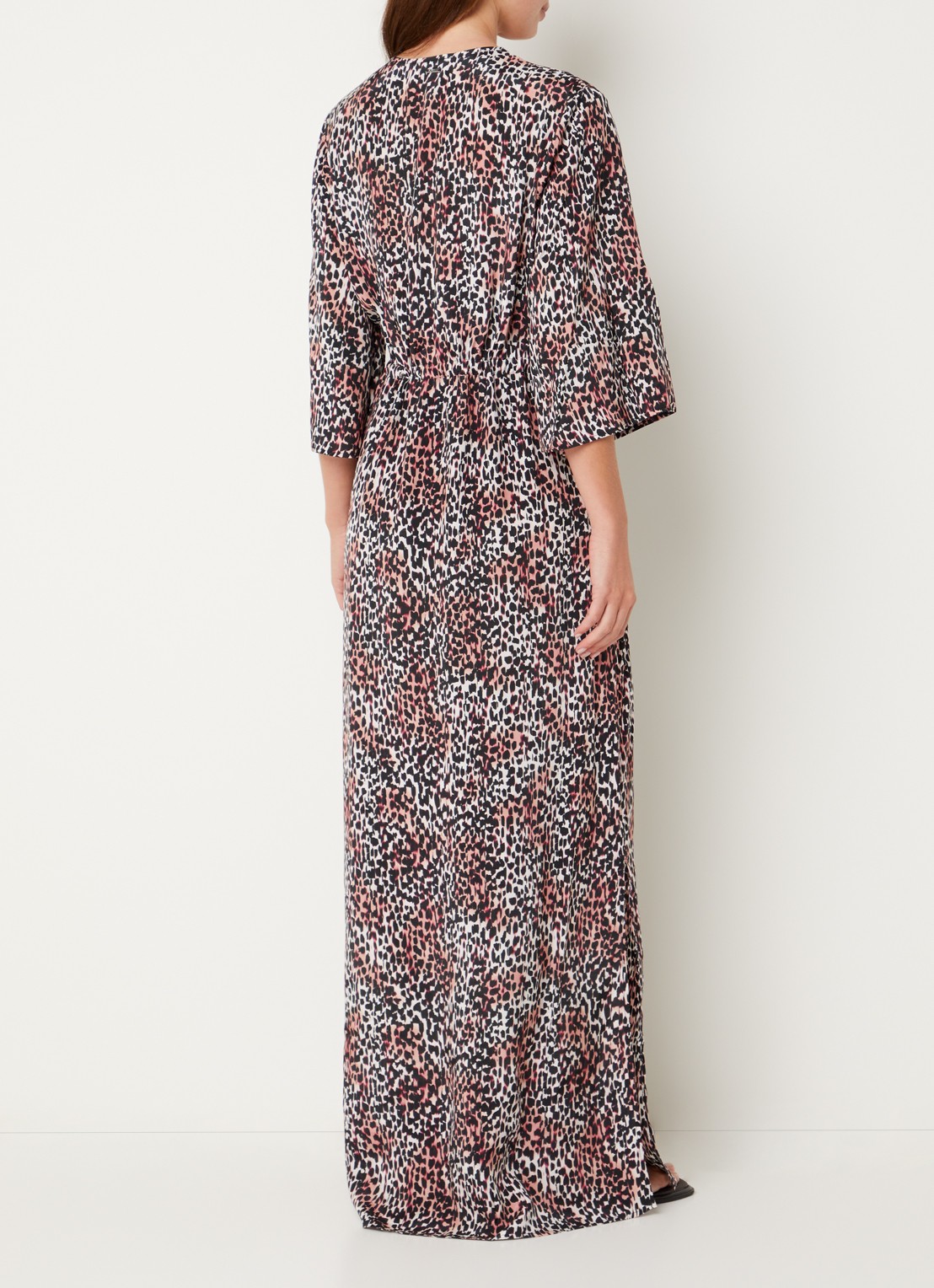 Cyell Kimono met panterprint - achterkant 4 zwart
