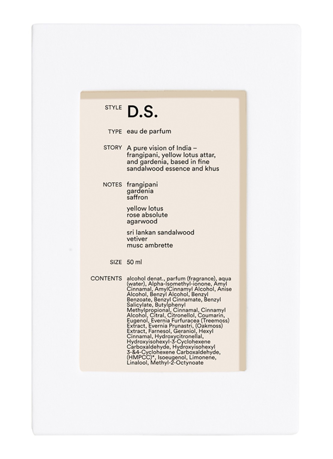 D.S. & Durga D.S. Eau de Parfum - achterkant 3 undefined