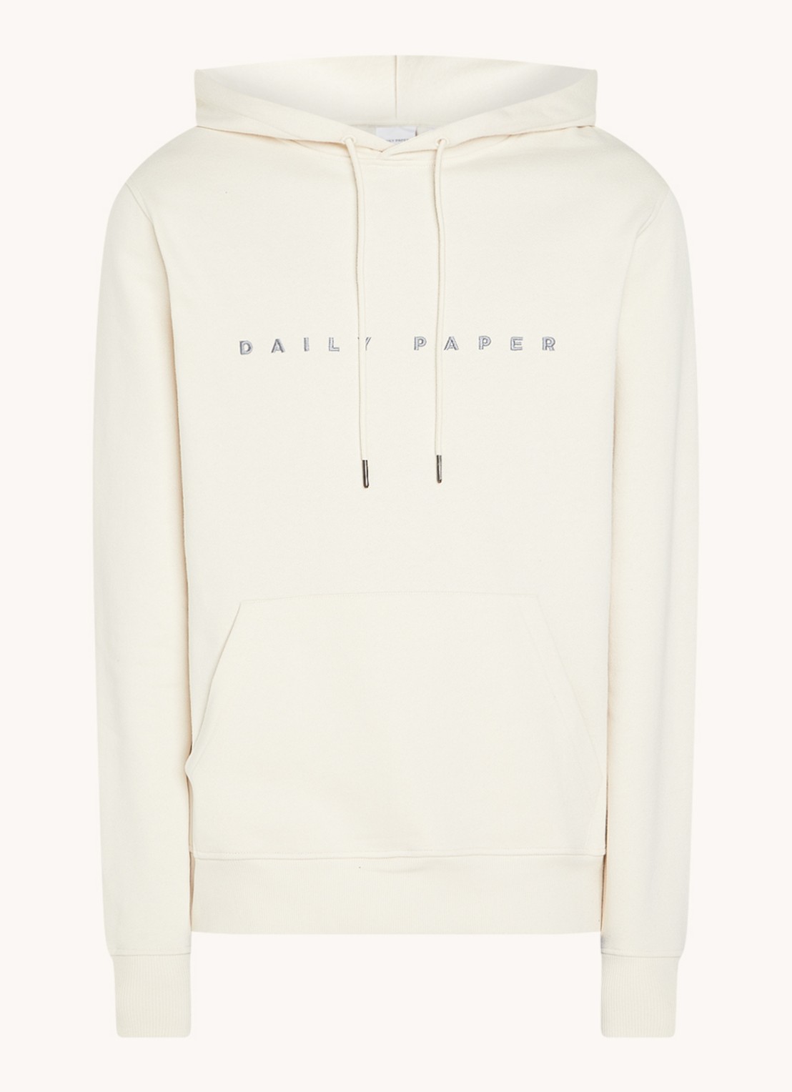 Daily Paper Alias hoodie met logoborduring - voorkant ivoor