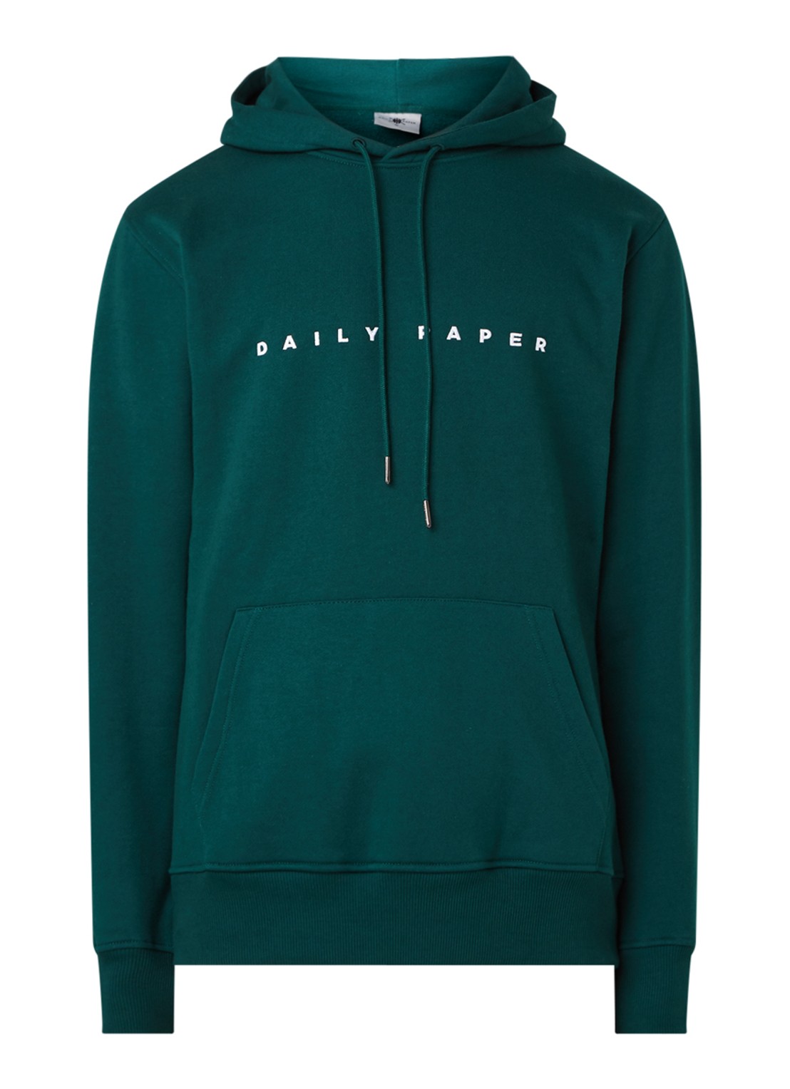 Daily Paper Alias hoodie met logoborduring - voorkant donkergroen