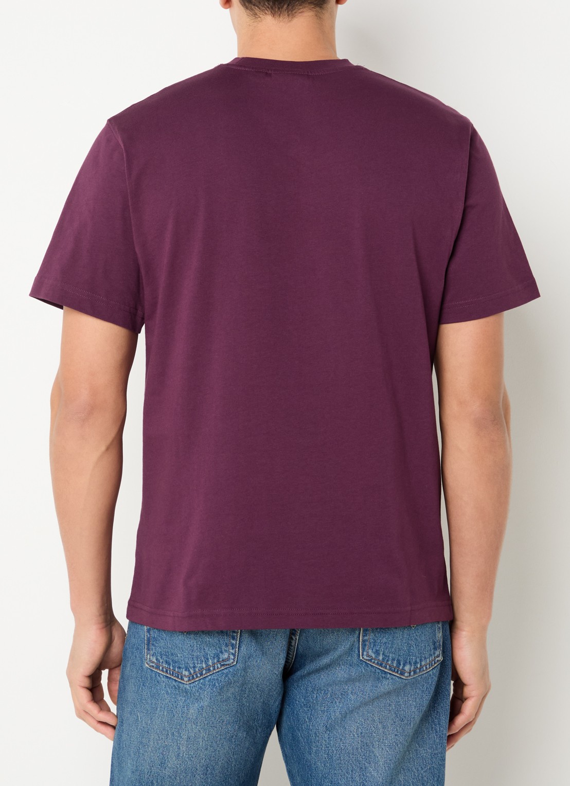 Daily Paper Alias T-shirt met logo- en backprint - achterkant 4 aubergine