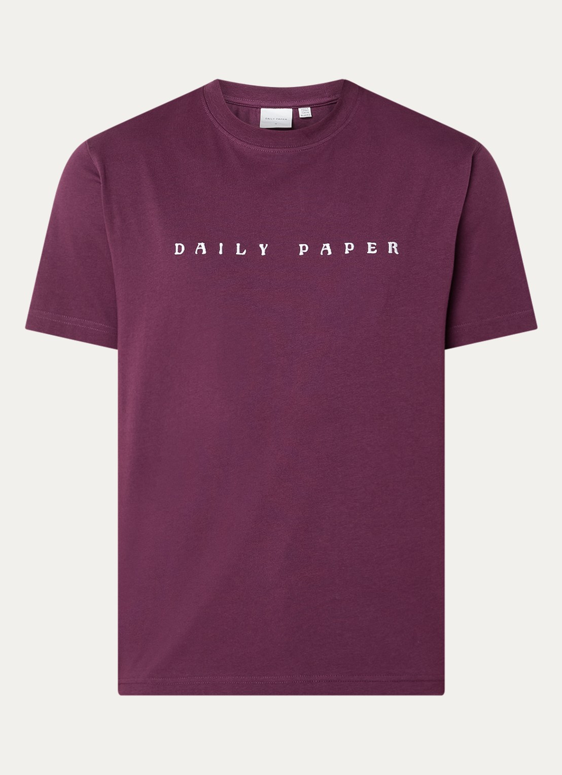 Daily Paper Alias T-shirt met logo- en backprint - voorkant 2 aubergine