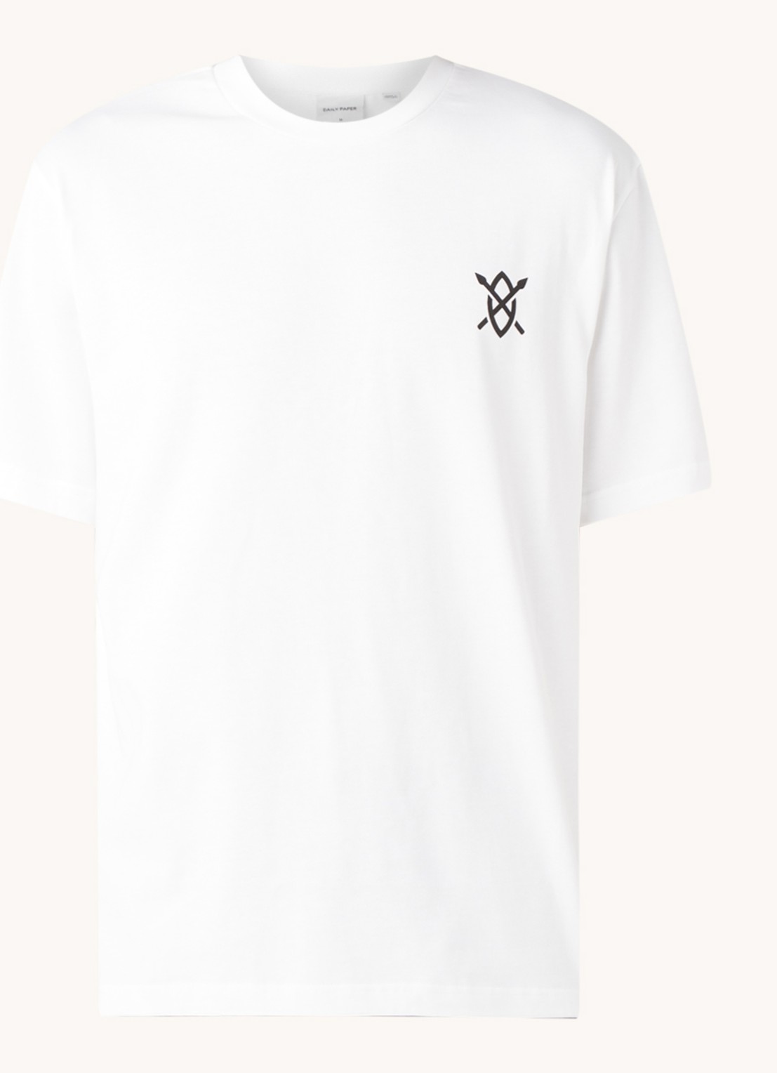 Daily Paper Amsterdam Flagship Store T-shirt met backprint - voorkant 3 wit