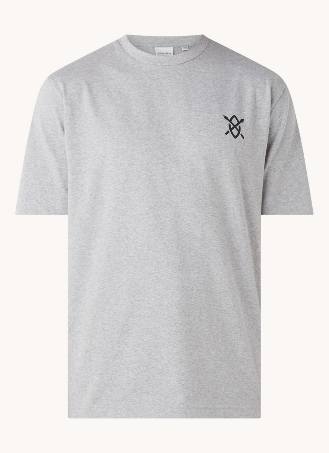 Daily Paper Amsterdam Flagship Store T-shirt met backprint - voorkant 3 grijsmele