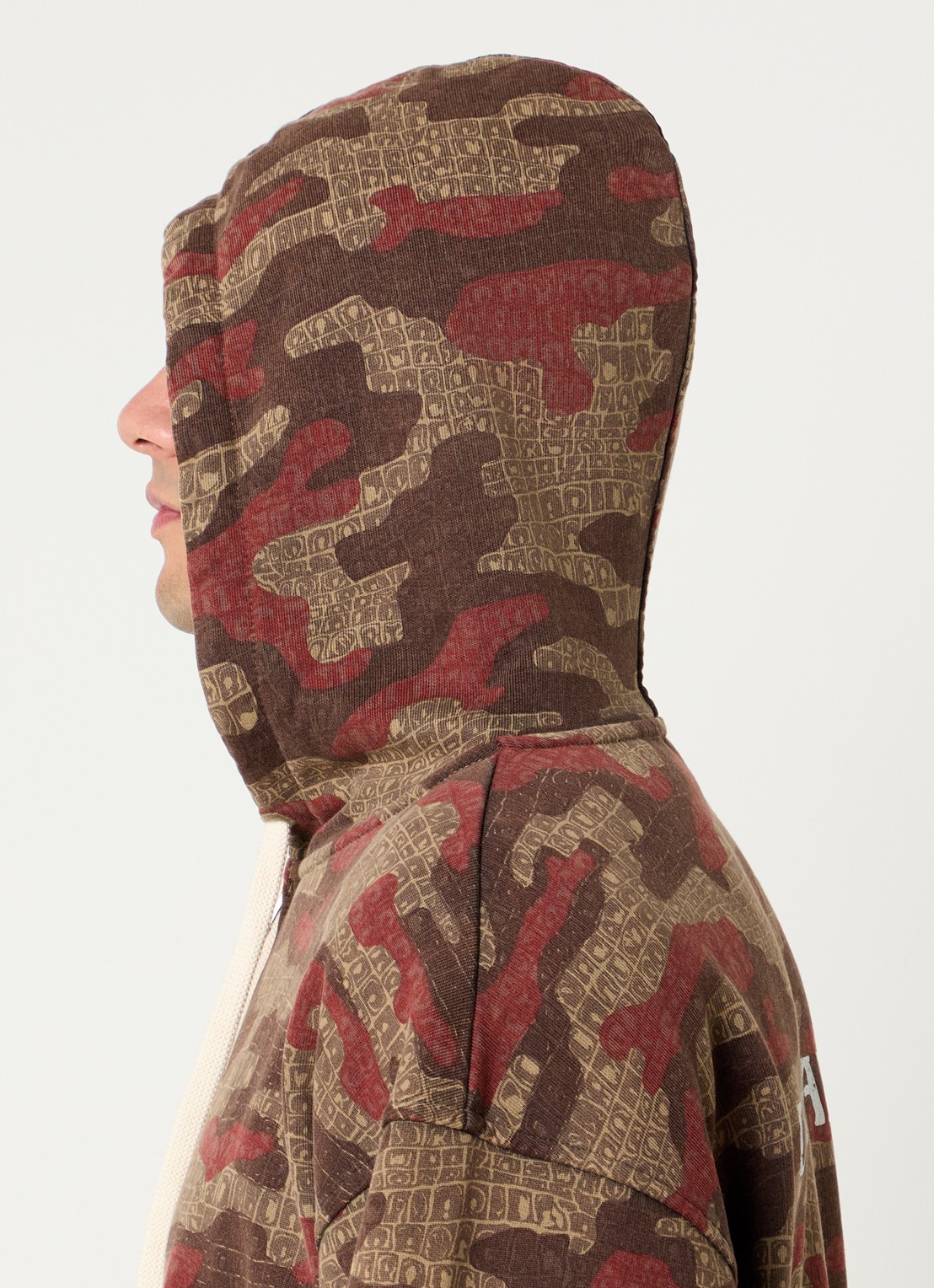 Daily Paper Boxy sweatvest met logo en print - detail 5 bruin